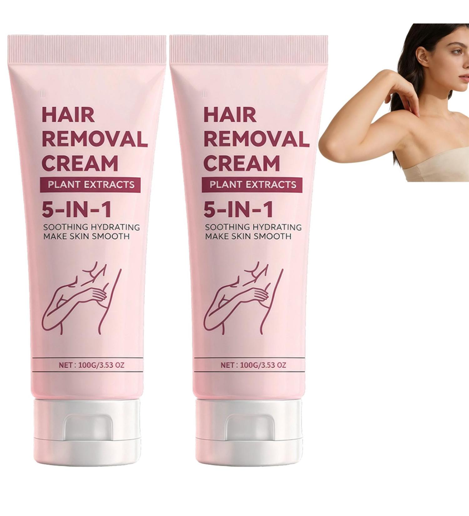  yikaiszh Set of 2 hair removal creams for sensitive skin for bikini line body and intimate areas nourishing and smoothing moisturizing treatment delays regrowth - Buy Online on GoSupps.com