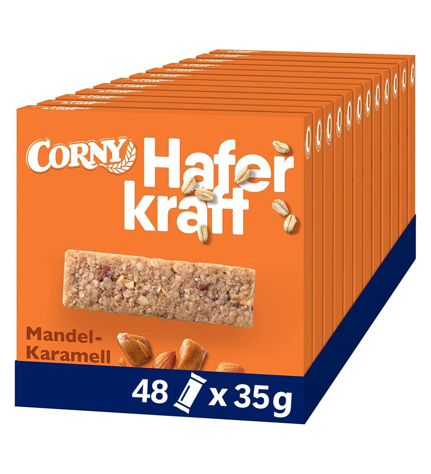Oat Bar Corny Haferkraft Almond Caramel - Whole Grain 12 Packs (4 x 35g each) - Buy Internationally - Buy Online on GoSupps.com