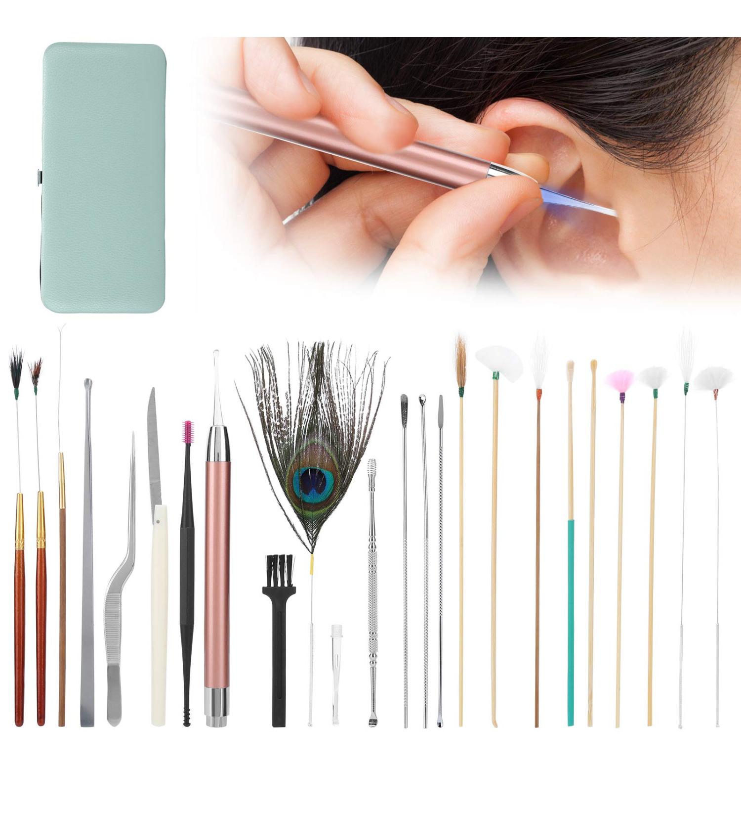 Ear Wax Removal Tool Ear Pick Sets Double Ended Cleaning Tools Set 23 Mint Green Ear Pick Sets