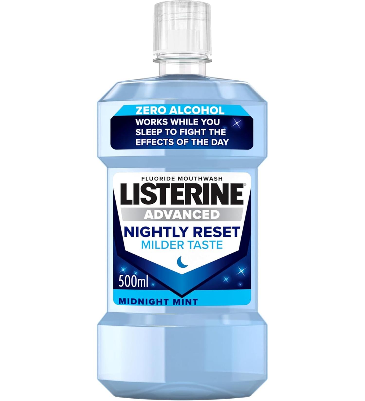 Listerine Advanced Nightly Reset Mouthwash 400ml - Pack of 1 - Buy Online on GoSupps.com