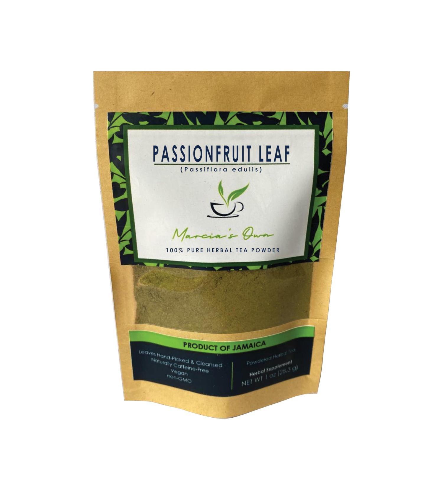 Marcia s Own Marcia's Own Passionfruit Leaf 100% Pure Herbal Tea Powder from Jamaica 1 oz / 28.3 g (40 Servings) - Buy Online on GoSupps.com