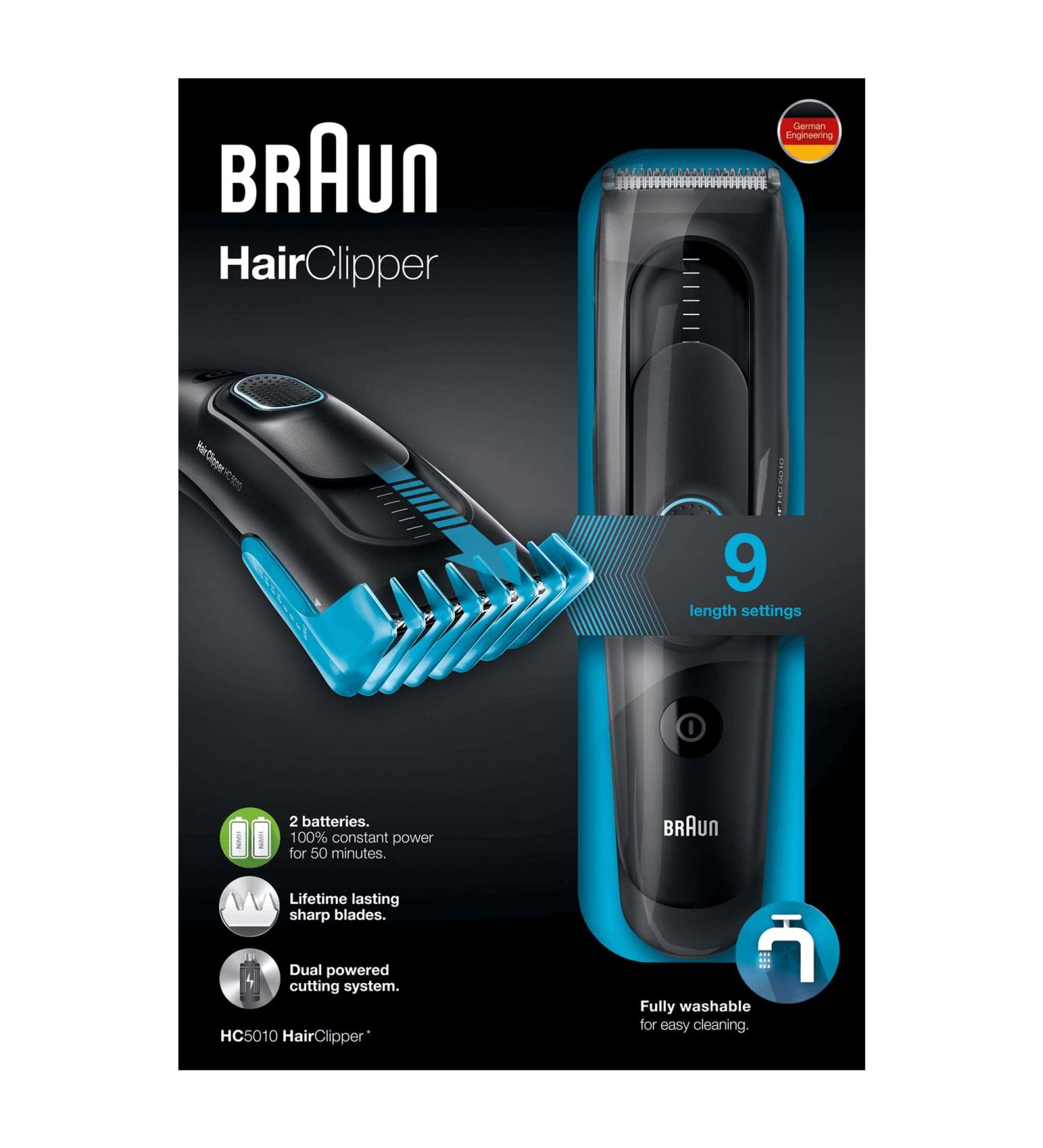 Braun HC5010 Men's Hair Clipper - Cordless Rechargeable Electric Trimmer & Shaver Kit for Precise Grooming - Buy Online on GoSupps.com