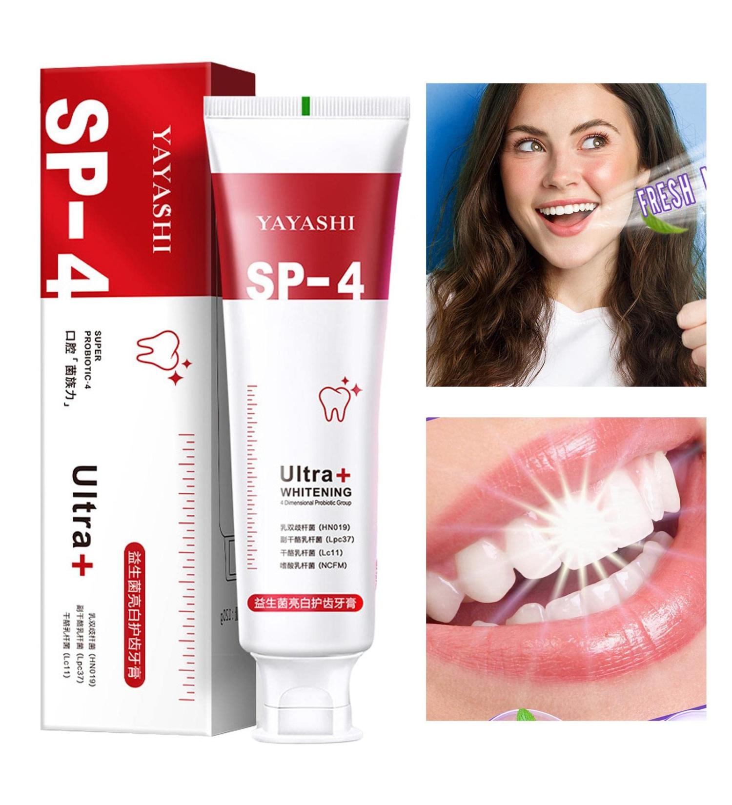Yayashi SP-4 Toothpaste 120g | Twice Probiotic Whitening & Stain-Removing Toothpaste | Enhance Your Smile with Yiliku Zahnaufheller - Buy Online on GoSupps.com
