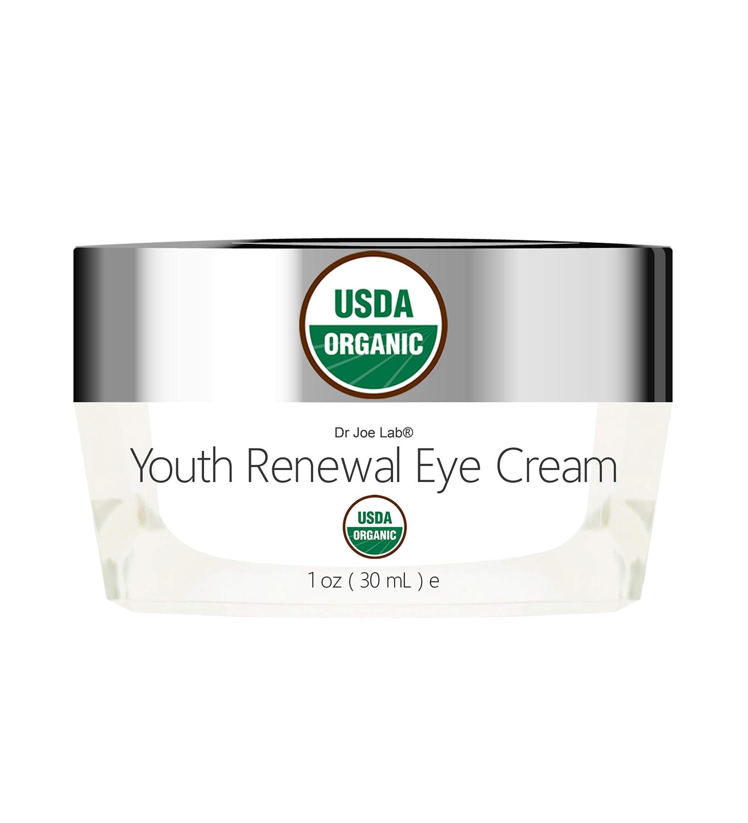 Organic Youth Renewal Eye Cream - USDA Certified Organic - 1 oz - Restores Firmness & Elasticity - Intensive Hydration for Mature & Sensitive Skin - Buy Online on GoSupps.com