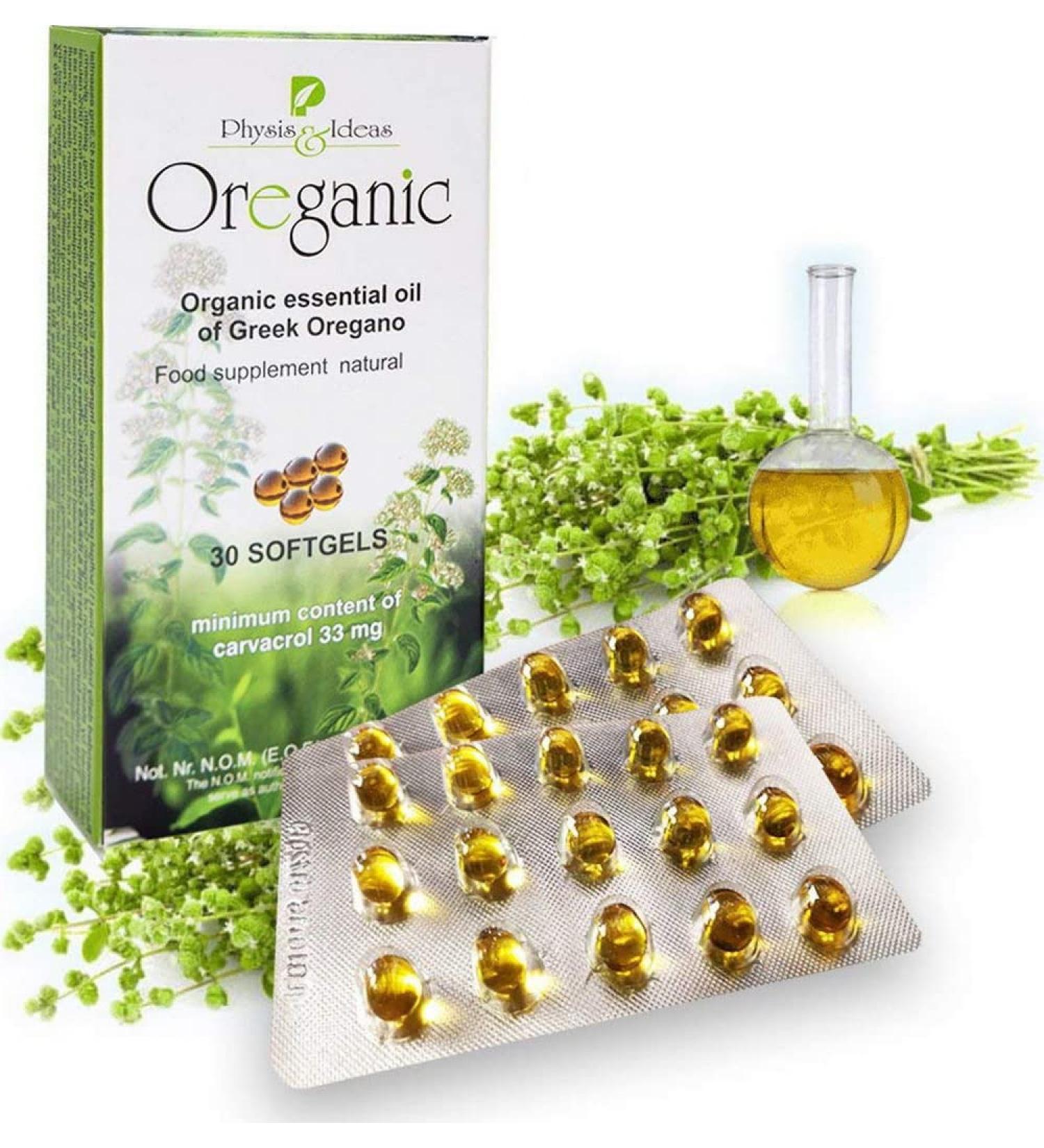 Oreganic Oregano Oil Softgels - 30 Capsules | Immune & Respiratory Support | 80% Carvacrol | Greek Oil of Oregano Probiotics | Non-GMO - Buy Online on GoSupps.com