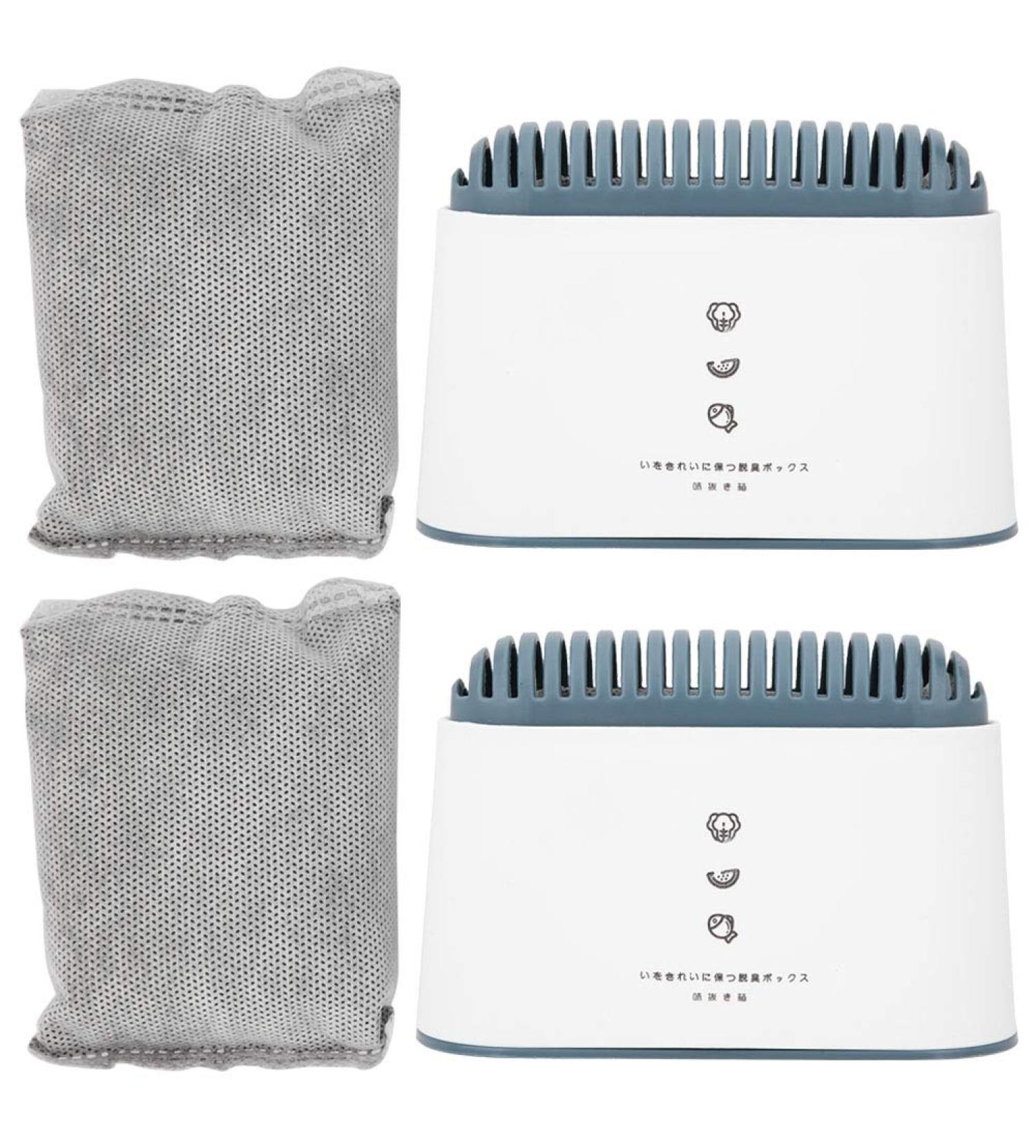 Premium 2-Pack Refrigerator Deodorizer - Activated Carbon Air Purification Bags | Natural Odor Eliminator for Home Car Shoes & Pets - Buy Online on GoSupps.com