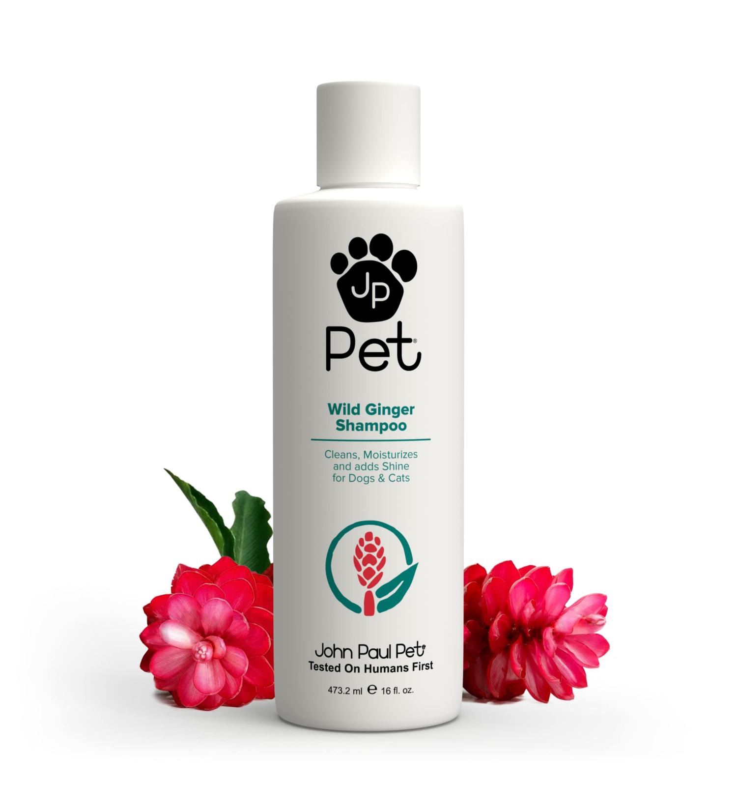 John Paul Pet Wild Ginger Shampoo 16oz - Soothes and Cleanses for Dogs and Cats - Adds Moisture and Shine - Buy Online on GoSupps.com