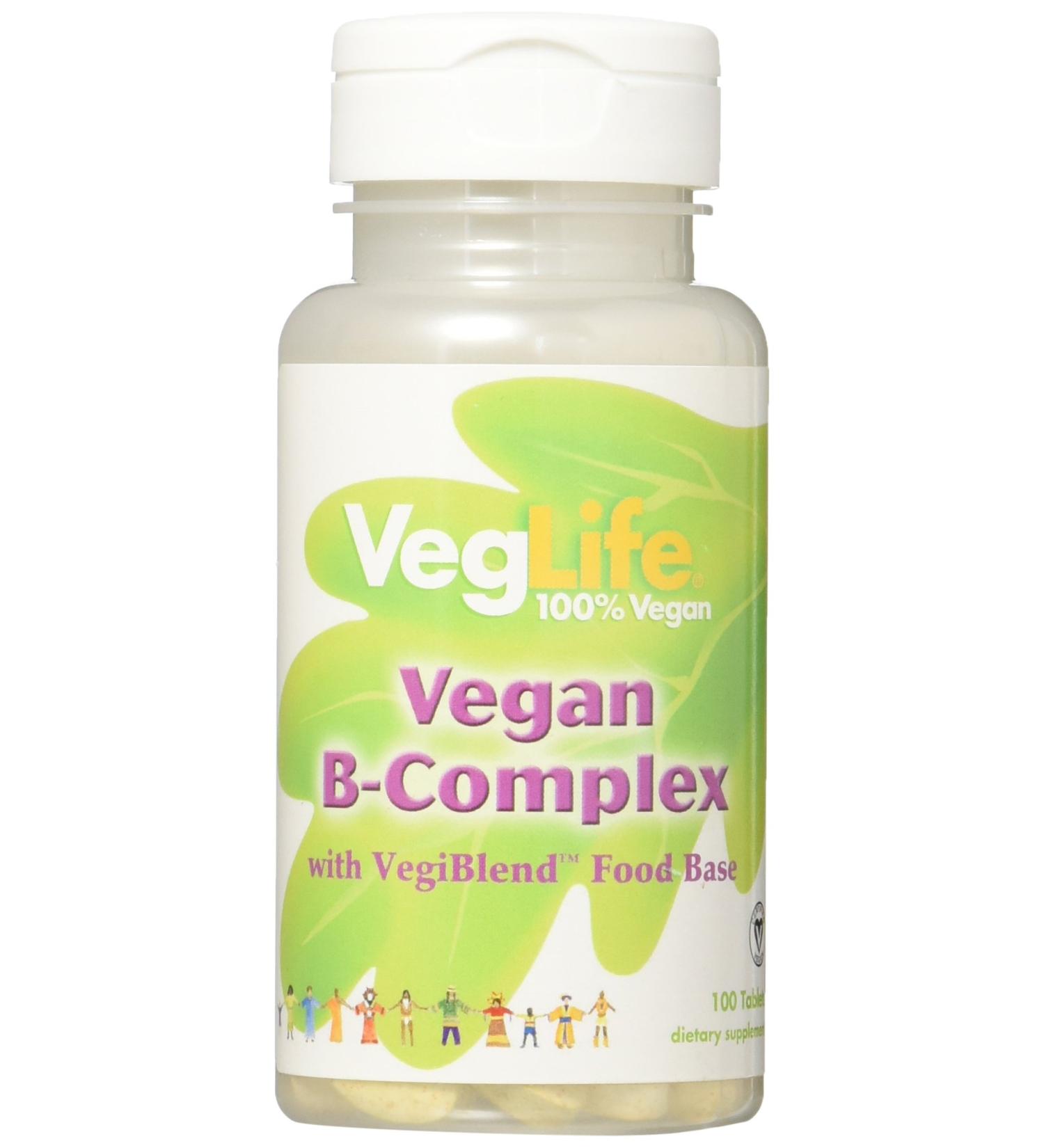 Buy VegLife B-Complex Vegan Tablets - 100 Count | Premium Vegan B Vitamins - Buy Online on GoSupps.com