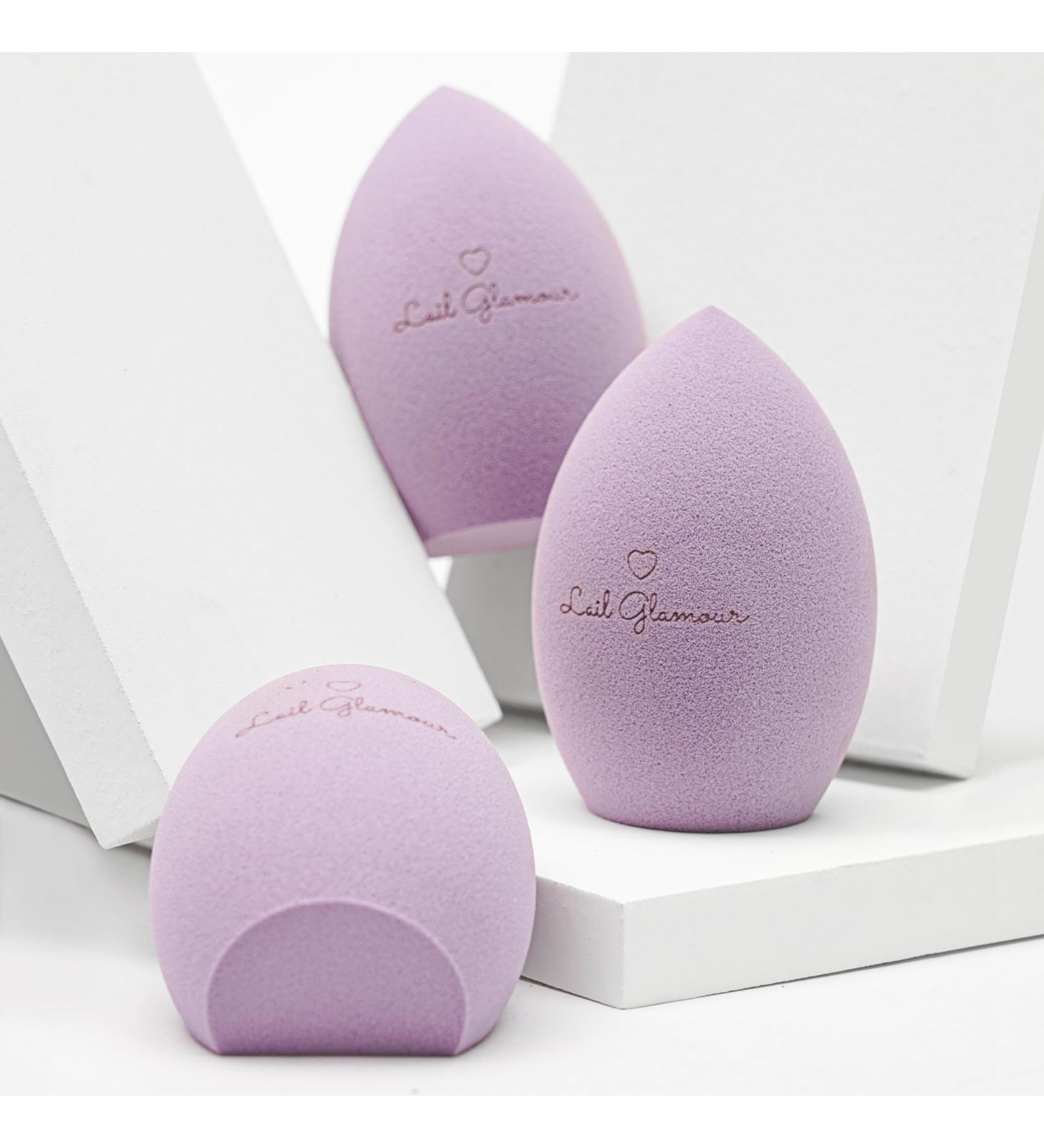 Beauty Sponge Blender - Extra Large Latex-Free Makeup Sponge for Flawless Powder Cream & Liquid Application - Super Soft & Purple - Buy Online on GoSupps.com