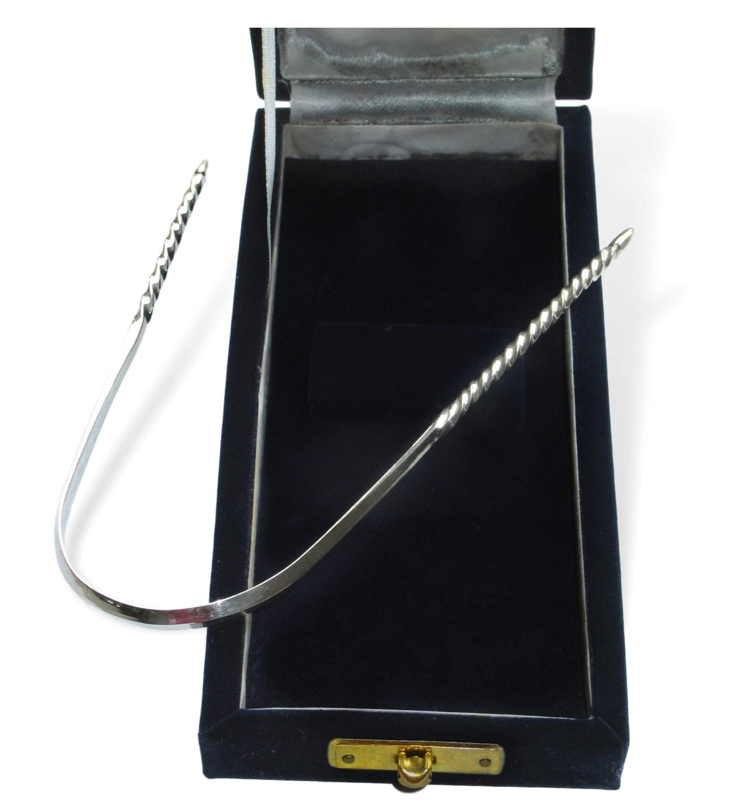 Yatan Sterling Silver Tongue Scraper - Decorative Twisted Handles for Oral Hygiene & Bad Breath | International Shipping Available - Buy Online on GoSupps.com