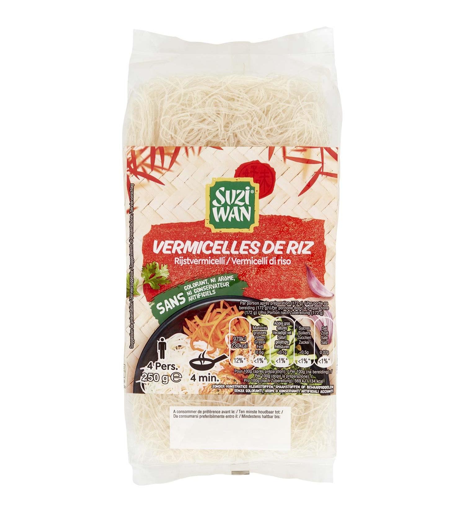  SUZI WAN Suzi Wan Vermicelli di Riso Rice Pasta Nest made from rice flour 250g - Buy Online on GoSupps.com