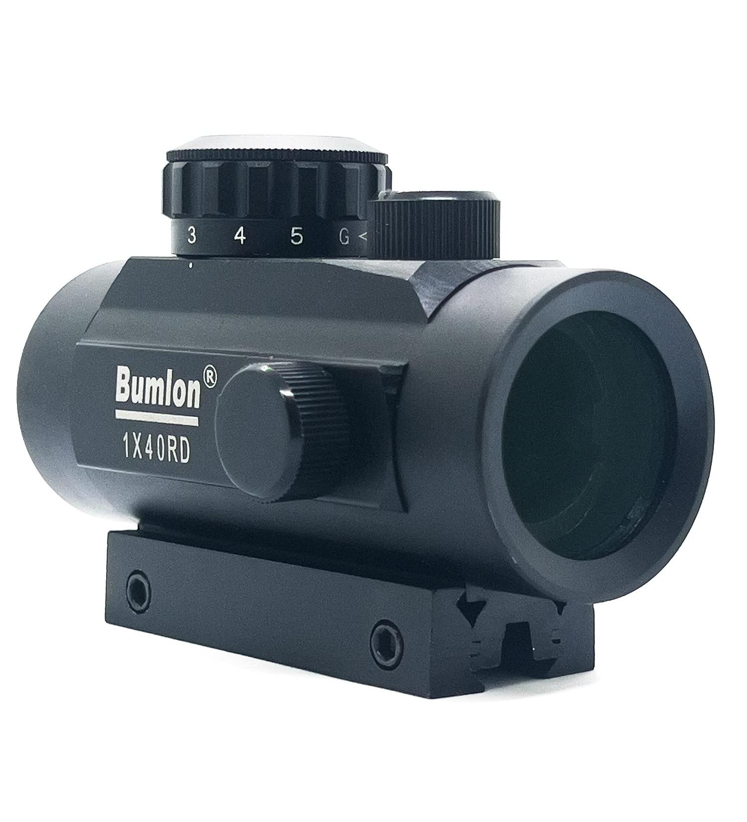 Bumlon Red Green Dot Sight 1x40RD | Crosshair Rifle Scope | 11/20mm Rail | Red/Green Dot | Switchable Colors - Buy Online on GoSupps.com