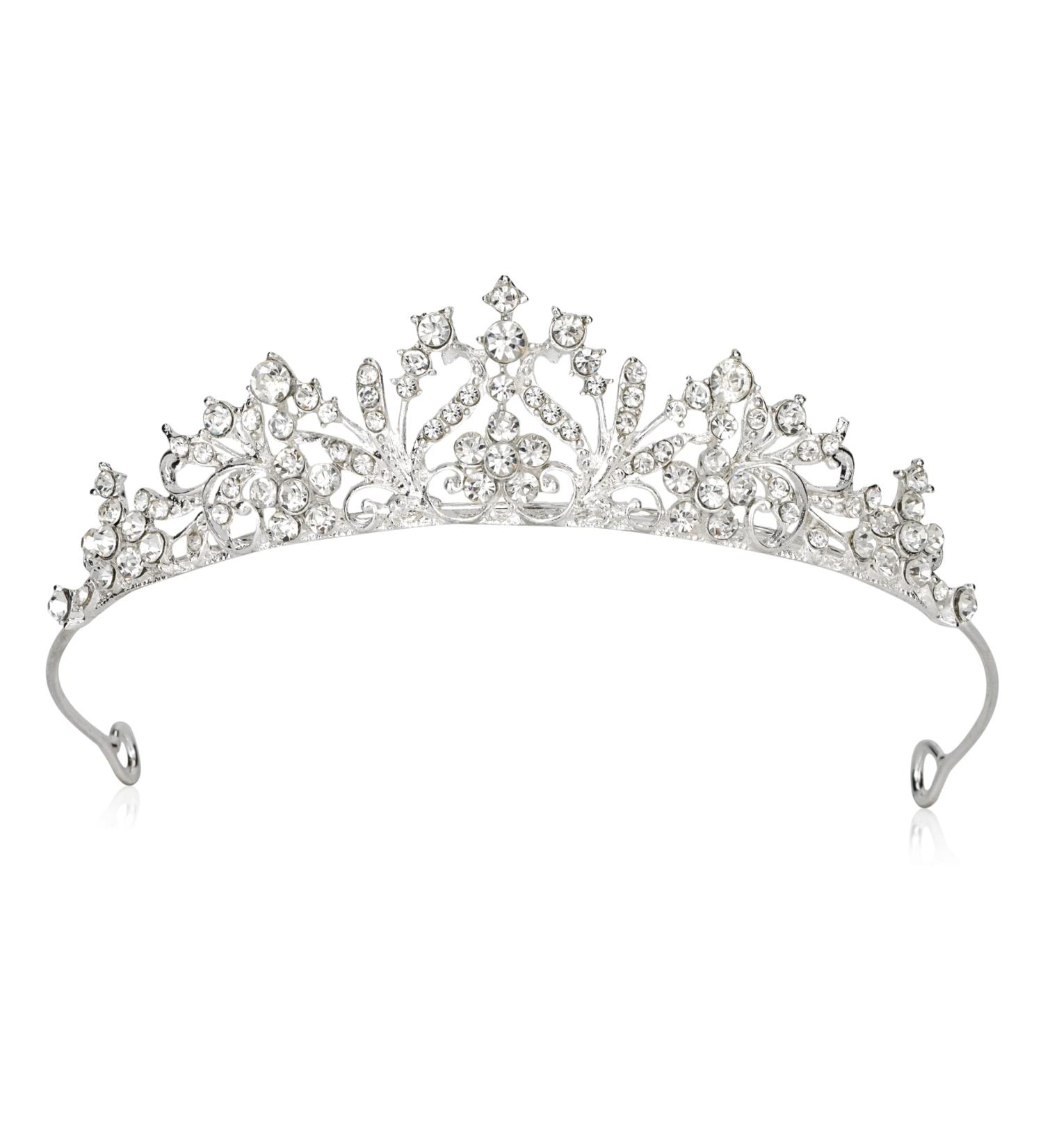 VoVii Silver Princess Crown Tiara for Girls - Birthday, Pageant, Cosplay & Prom - Buy Online on GoSupps.com