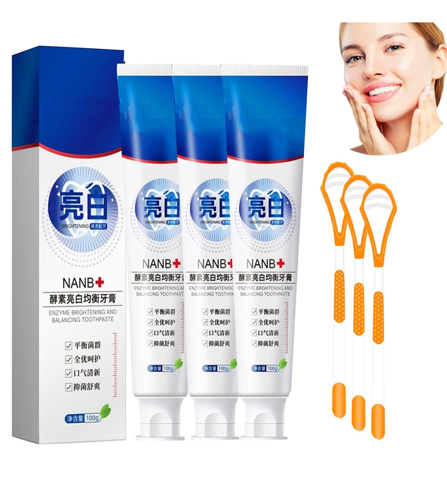 SP-4 Probiotic Whitening Toothpaste | Ultra Whitening & Stain Removal | Fresh Breath | 3 Pack - Buy Online on GoSupps.com