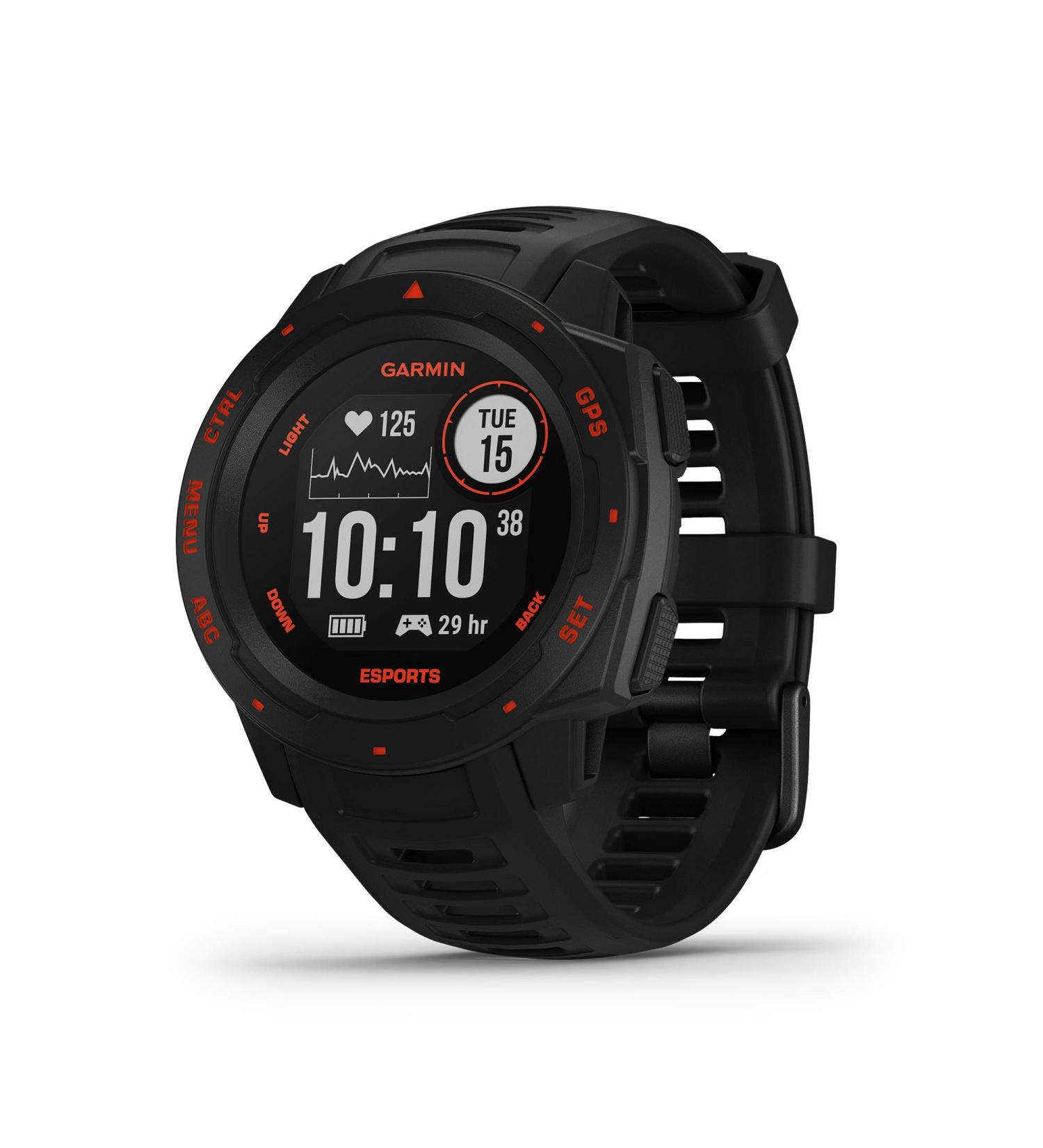 Garmin Instinct Esports Edition Gaming Smartwatch | Stream Stress Level & Heart Rate | Black Lava - Buy Online on GoSupps.com