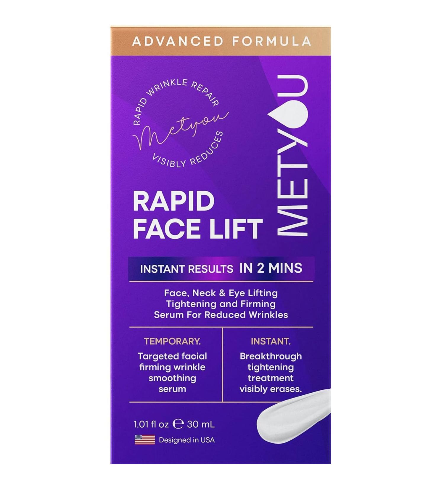 Metyou Instant Rapid Face Lift Cream | Instant Wrinkle Remover & Eye Tightener | 60-Second Firming Solution | International Shipping Available - Buy Online on GoSupps.com