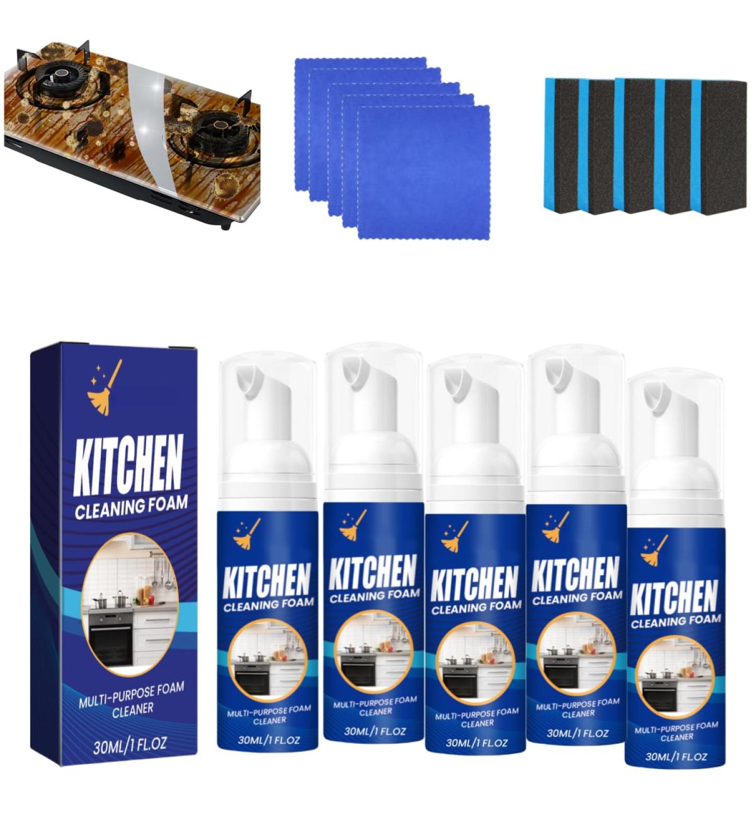 All-Purpose Kitchen Cleaning Foam Japanese Multi-Purpose Cleaning Spray Kitchen Oil Stain Cleaning Foam Multi-Purpose Oil Stain Removal Cleaning Spray Multi-Purpose Foam Cleaner - Buy Online on GoSupps.com