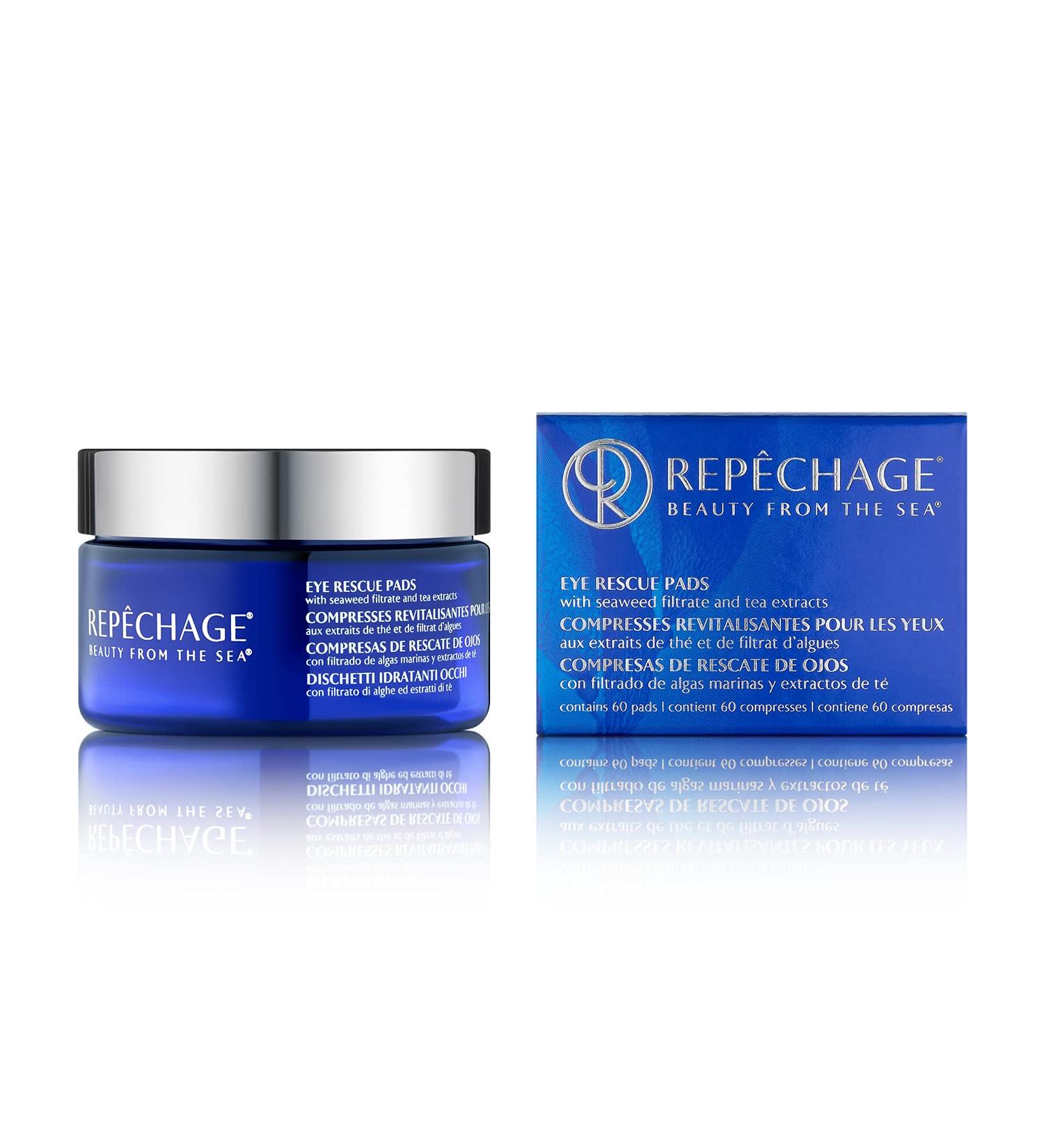 Repechage Eye Rescue Pads with Seaweed and Natural Tea Extracts Eye Zone patch Mask for Dark Circles Puffiness and Crows Feet 60 count