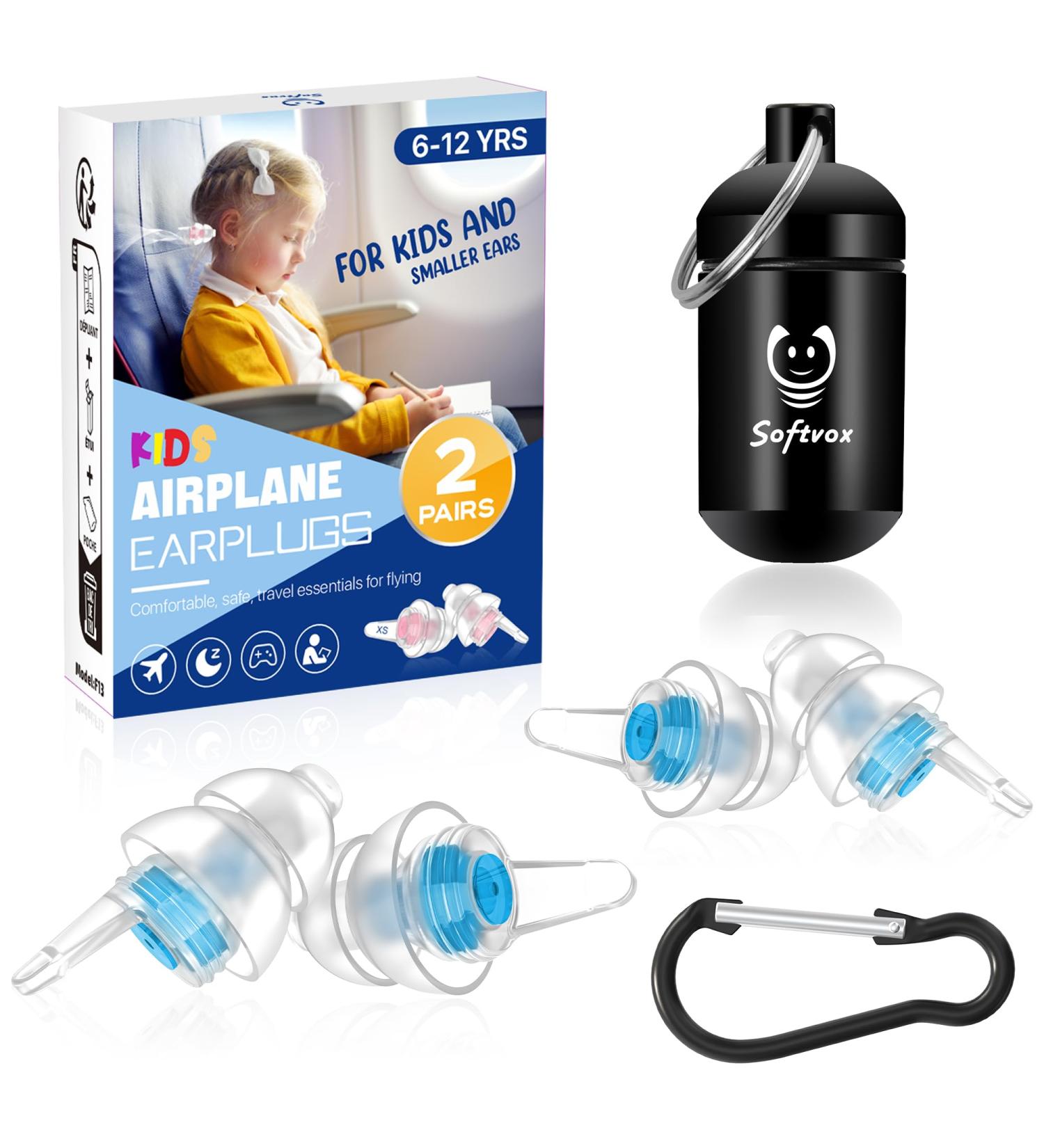 Kids Earplugs (6-12 yrs) - 25dB Hearing Protection for Flying Concerts & Sleep - Noise Sensitivity Ear Plugs for Small Ear Canals - Buy Online on GoSupps.com