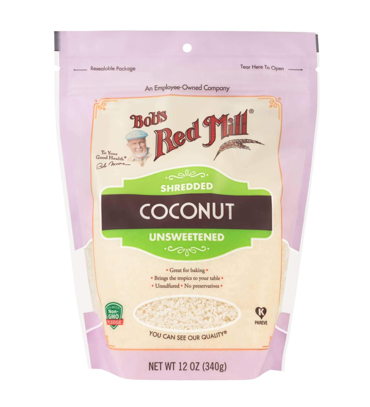 Bob's Red Mill Unsweetened Shredded Coconut 12 oz - Gluten-Free & Vegan - Buy Online on GoSupps.com