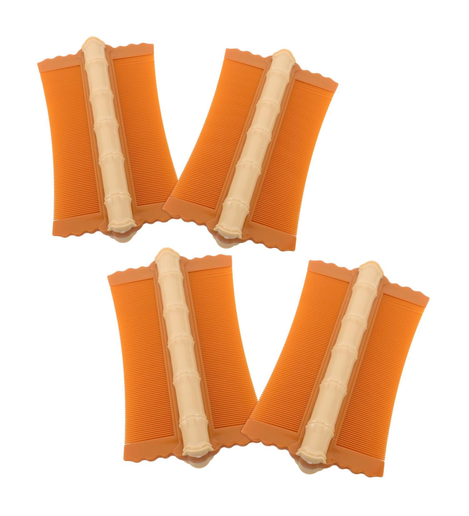Anneome Lot de 4 Peignes Antipelliculaires en Bambou Naturel Double Face Dents Fines pour Cuir Chevelu Sensible Nettoyage Doux Couleur Abricot pour Animaux et Usage Personnel - Buy Online on GoSupps.com