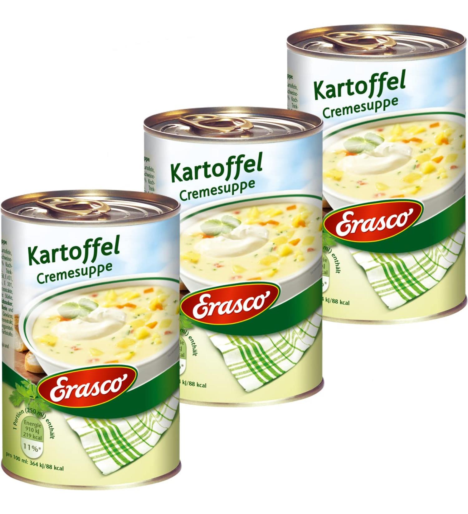  n.v. Erasco Cream Soup with Finely Creamy Smoked Bacon 390 ml (Pack of 3) - Buy Online on GoSupps.com