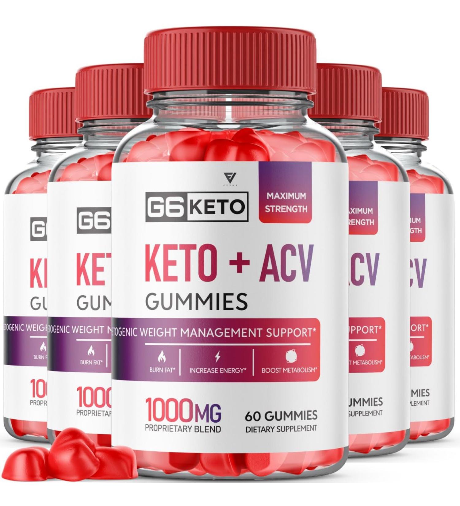 Keto G6 ACV Gummies - Advanced Weight Loss Supplement (Pack of 300 Gummies) - Buy Online on GoSupps.com