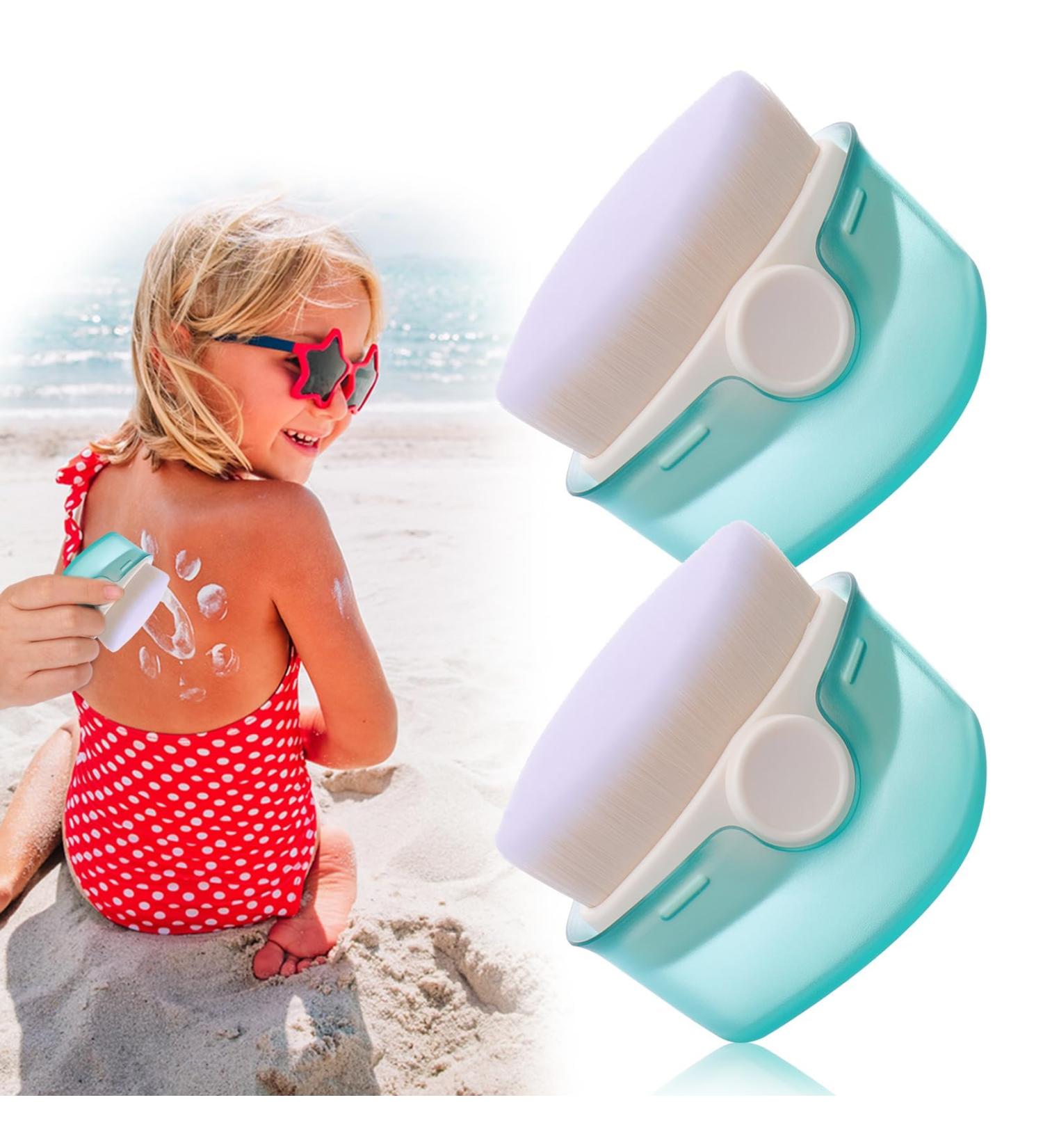 Sun Protection Applicator for Children | Sunscreen Buddy Brush (2PC) - Travel-Friendly Sunblock Lotion Applicator - Buy Online on GoSupps.com