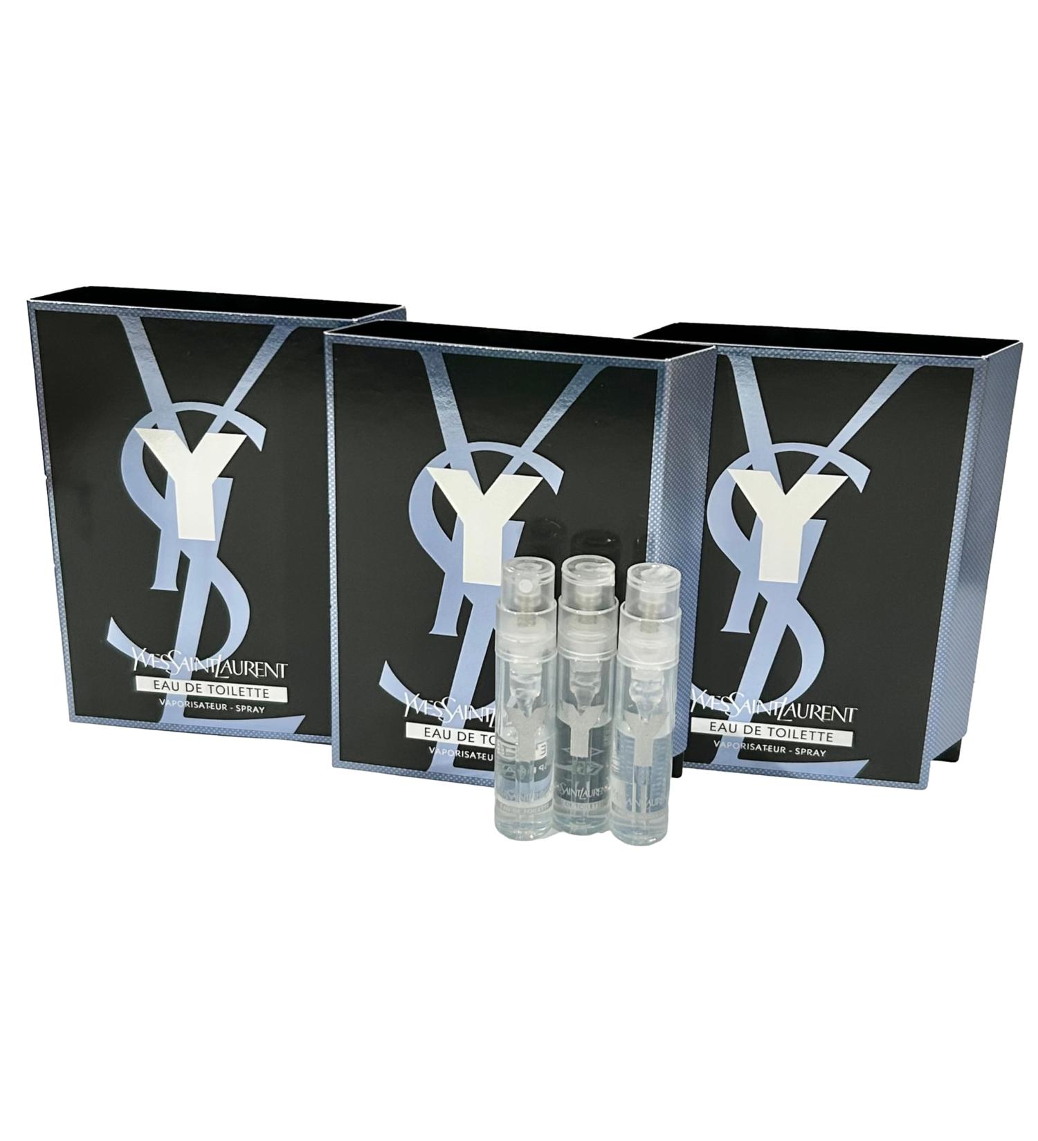YVES SAINT LAURENT YSL Y Men Sample Perfume EDT Spray Trial Size Partially Filled Vials 1.2 ml / 0.04 fl oz (set of 3) - Buy Online on GoSupps.com