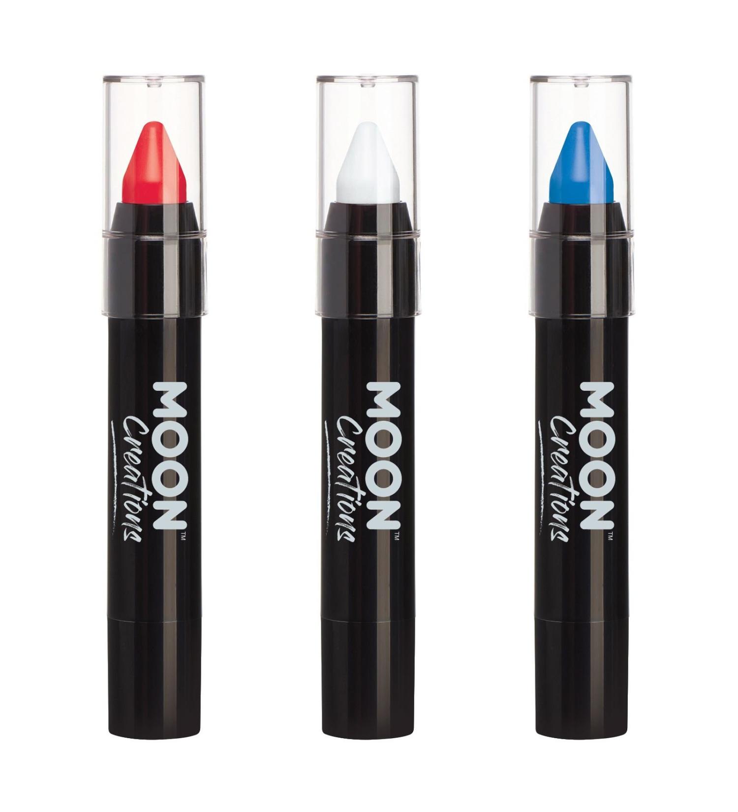 Moon Creations Moon Creations Face Paint Stick Body Crayon | For Kids Adults Festival Halloween Blue White Red 3.2g