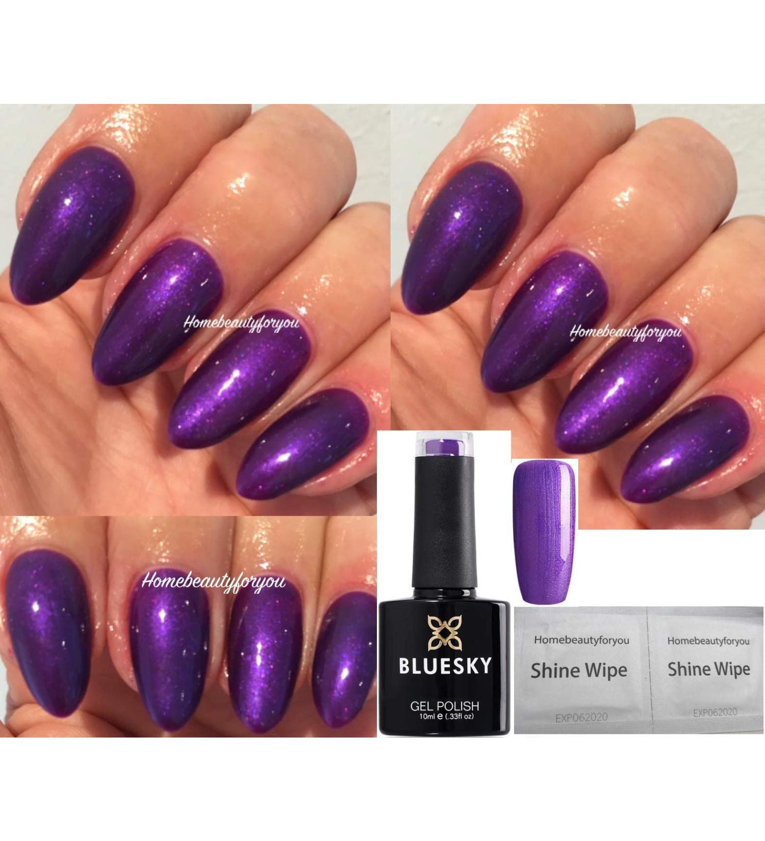 Bluesky GEL NAIL POLISH PURPLE GRAPE GUM PURPLE SHIMMER GRAPEVINE 80551 Nail Gel Polish UV LED Soak Off 10ml - Buy Online on GoSupps.com