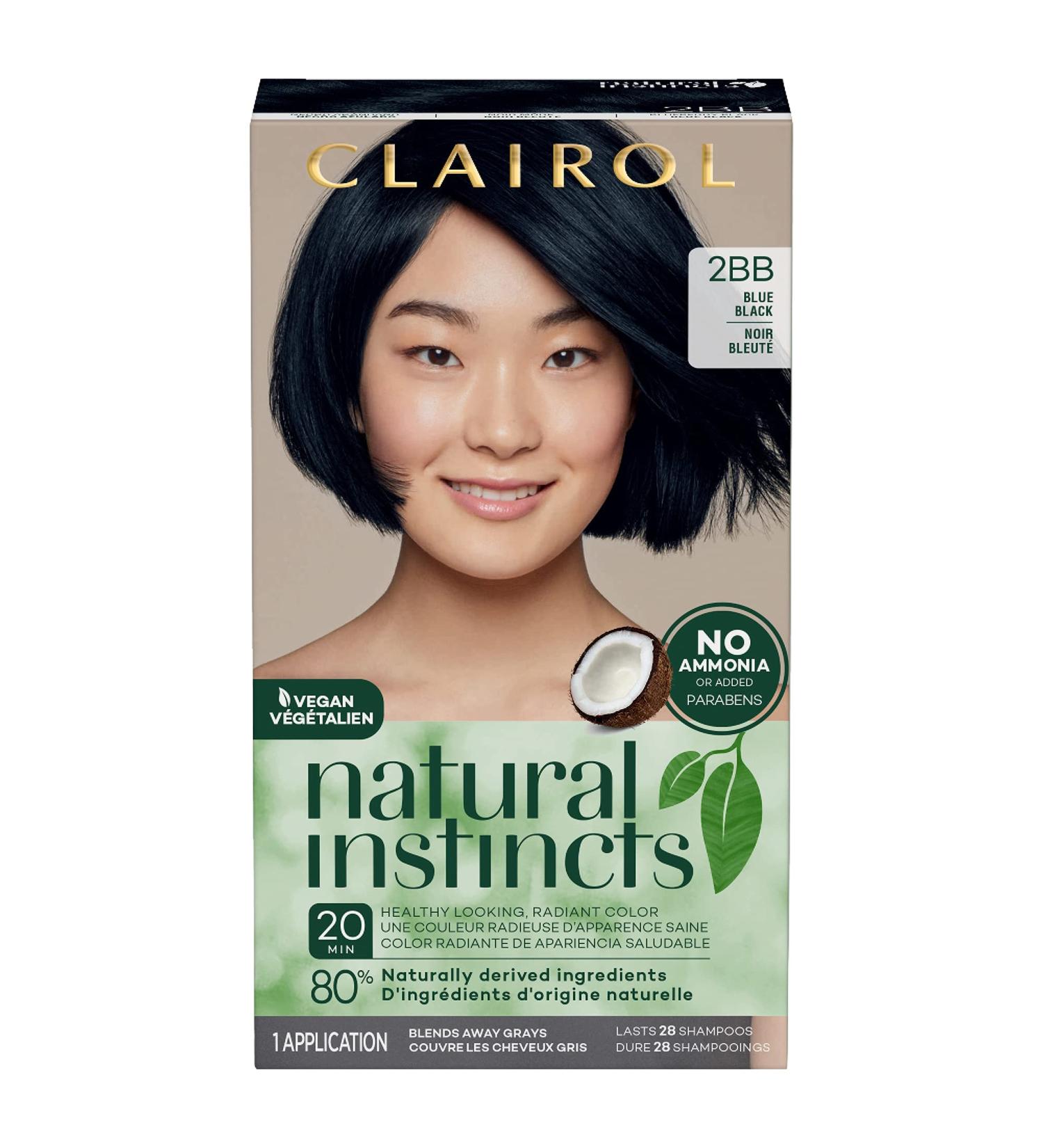 Clairol Natural Instincts Demi-Permanent Hair Dye 2BB Blue Black Hair Color 5.85 Fl Oz | Pack of 1 - Buy Online on GoSupps.com