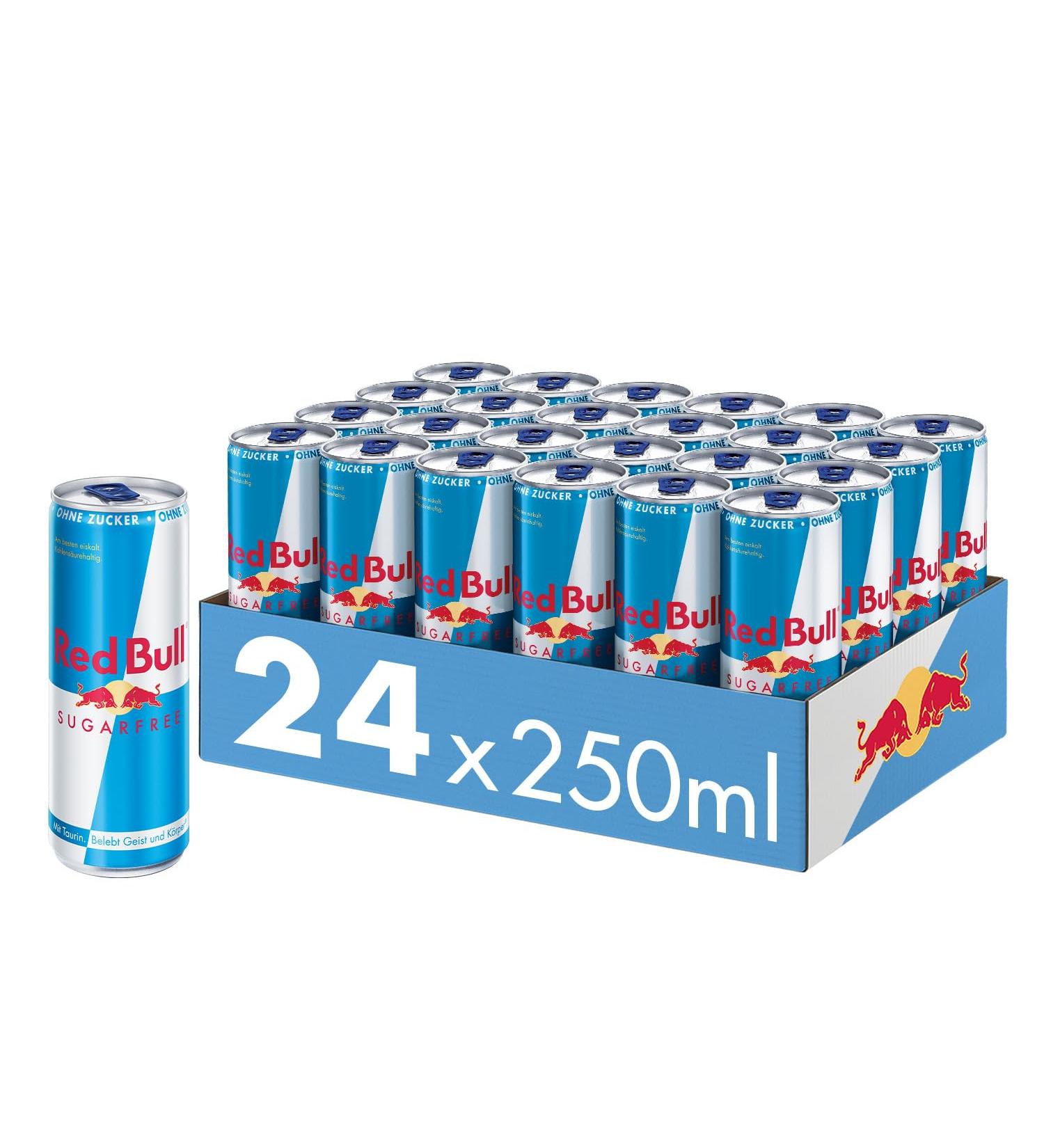 Buy Red Bull Sugarfree Energy Drink - 24 Pack (250 ml Cans) | Zero Sugar & Low-Calorie | International Shipping - Buy Online on GoSupps.com