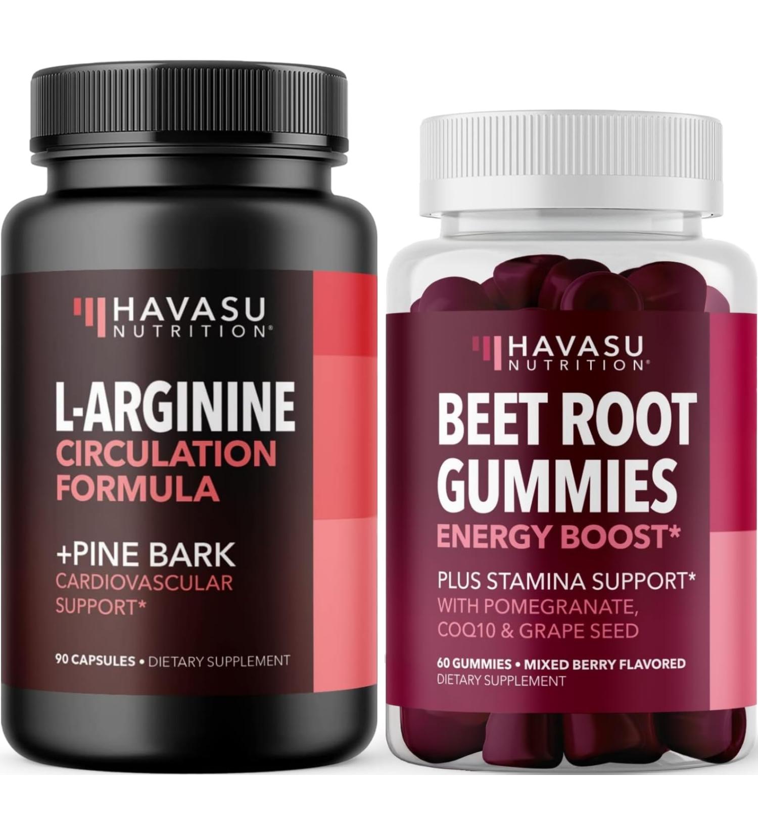 HAVASU NUTRITION Beet Root Gummies with CoQ10 (30 Servings) & French Maritime Pine Bark Extract Capsules (30 Servings) - Buy Online on GoSupps.com