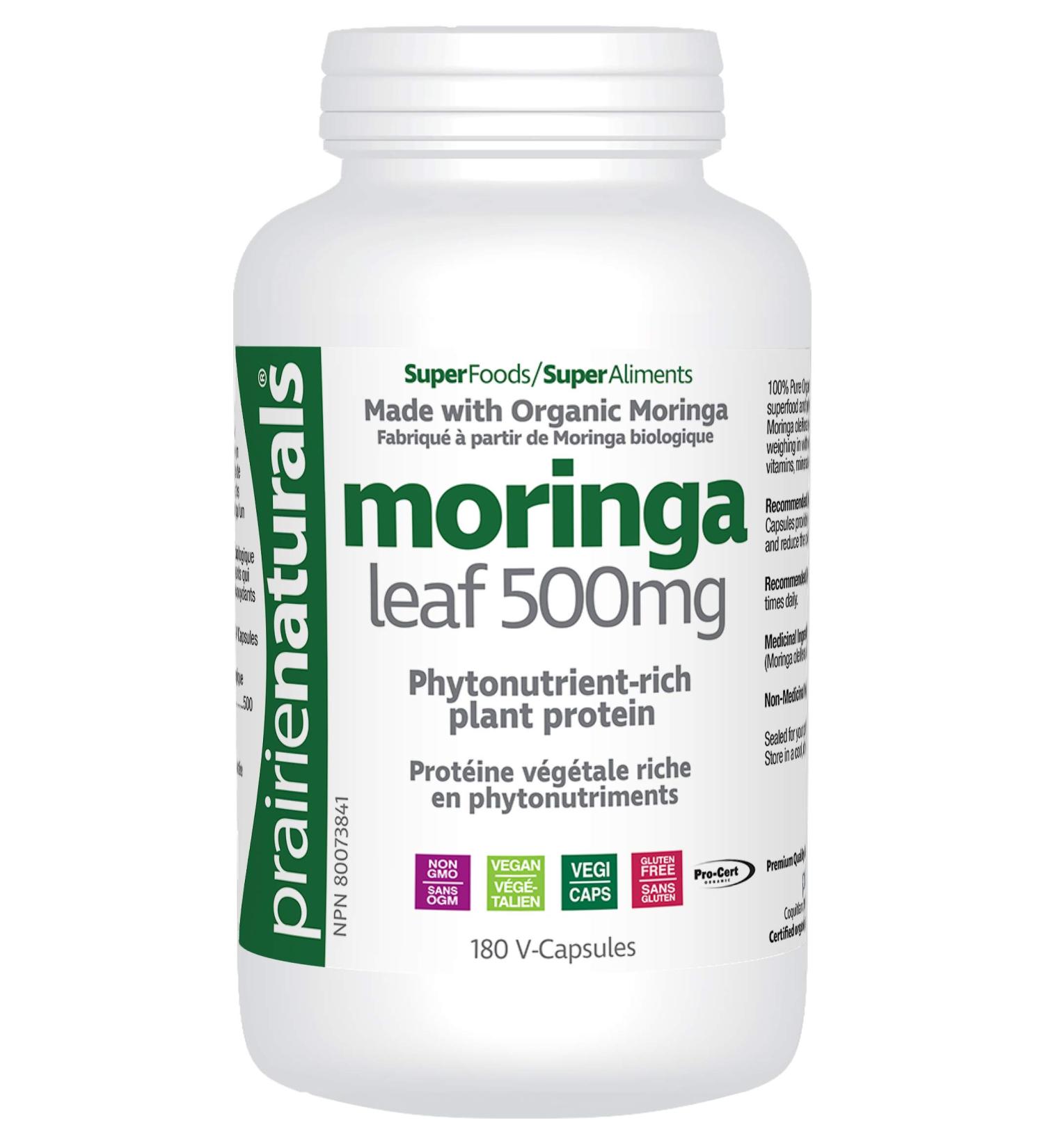 Prairie Naturals Organic Moringa Leaf VCaps - 180 Count - Buy Online on GoSupps.com