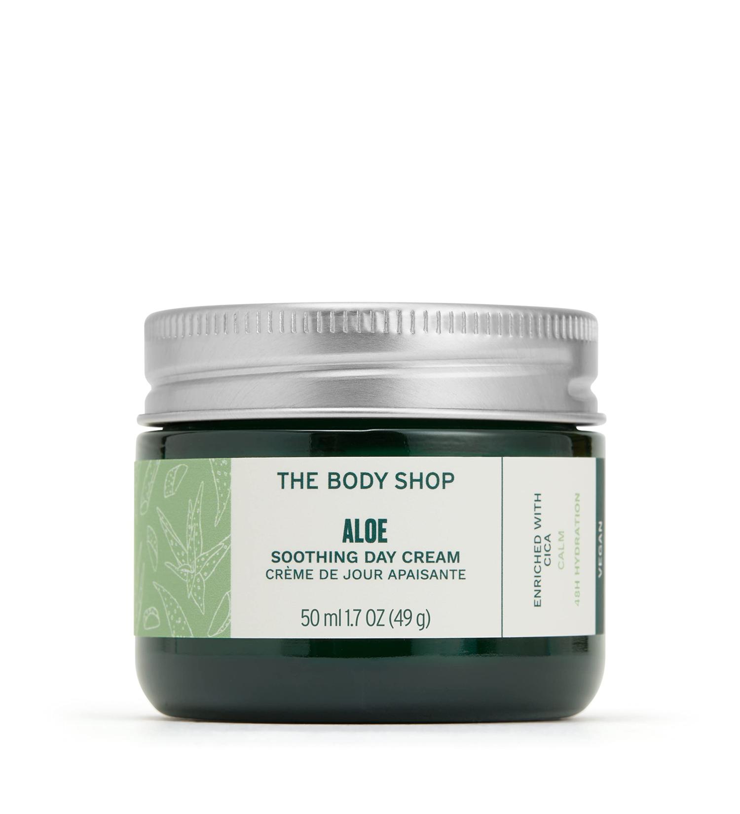 The Body Shop Aloe Vera Day Cream for Sensitive Skin - Vegan 50ml | International Shipping Available - Buy Online on GoSupps.com