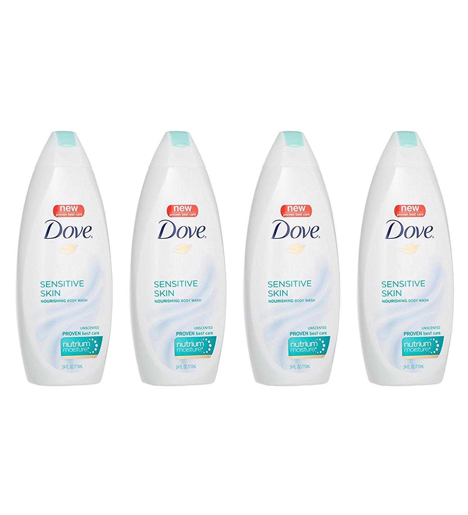 Dove Body Wash For Softer and Smoother Skin Sensitive Skin Hypoallergenic and Sulfate Free Body Wash 22 oz 4 Count