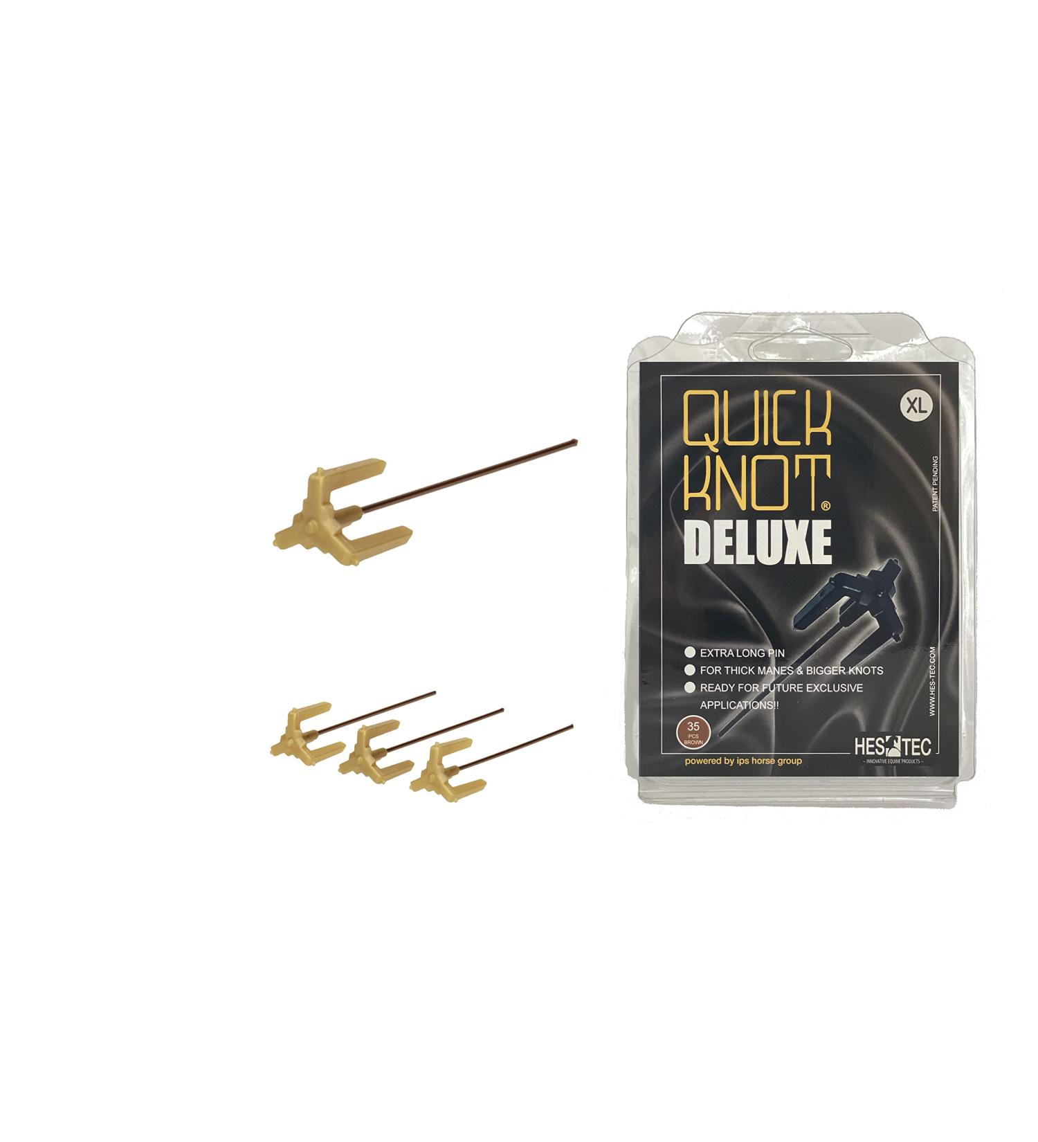 Quick Knot Deluxe Mane Clip for Horses & Ponies | Reusable Brown XL | International Shipping - Buy Online on GoSupps.com