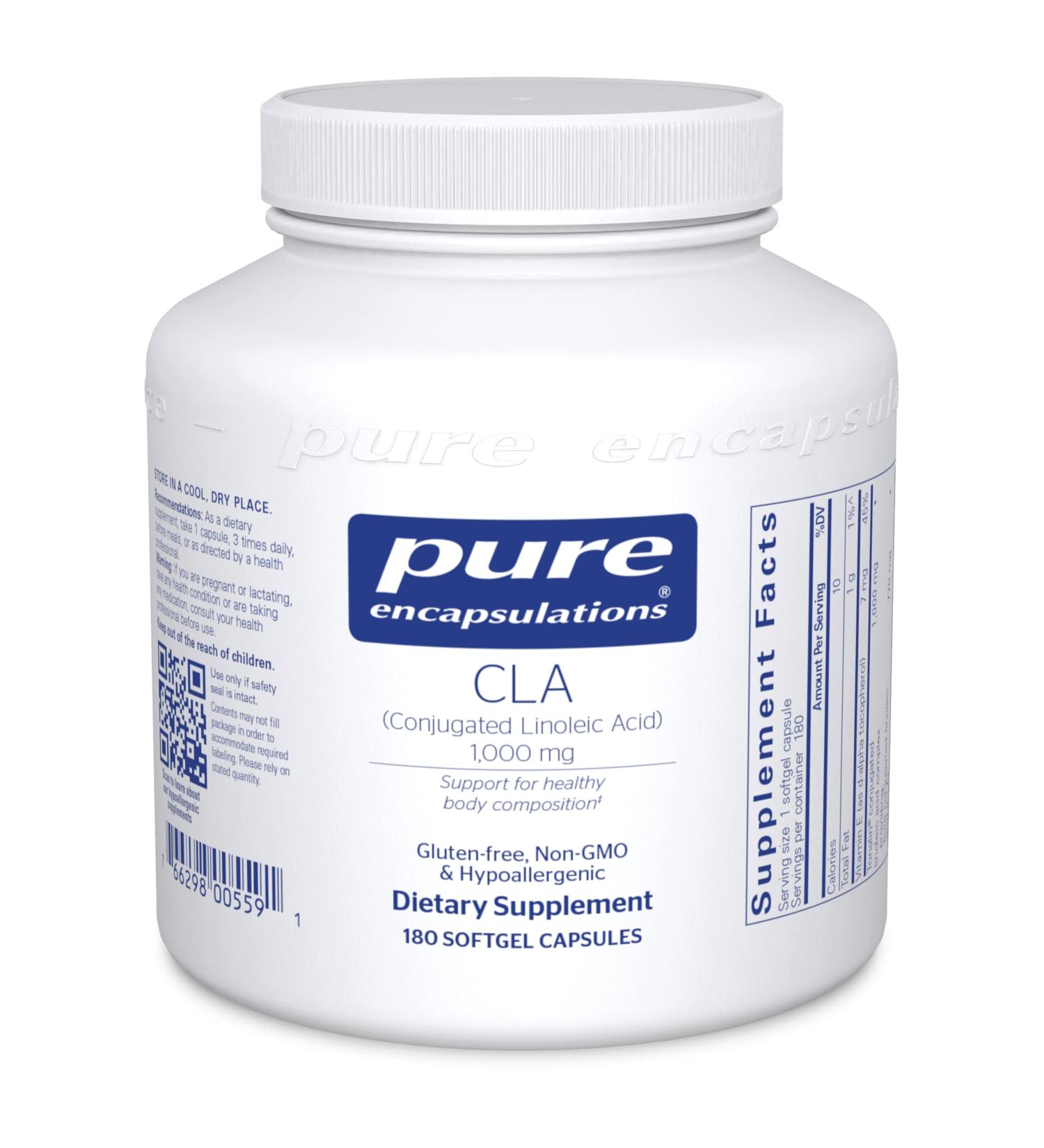 Pure Encapsulations CLA 1000mg Softgels | Supports Healthy Body Composition | 180 Count - Buy Online on GoSupps.com