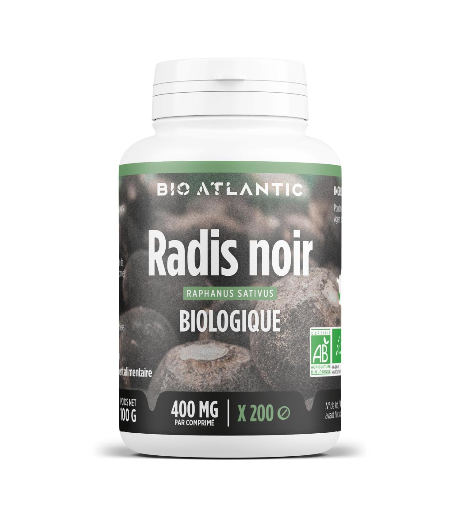 Organic Black Radish - 400 mg - 200 tablets - Buy Online on GoSupps.com