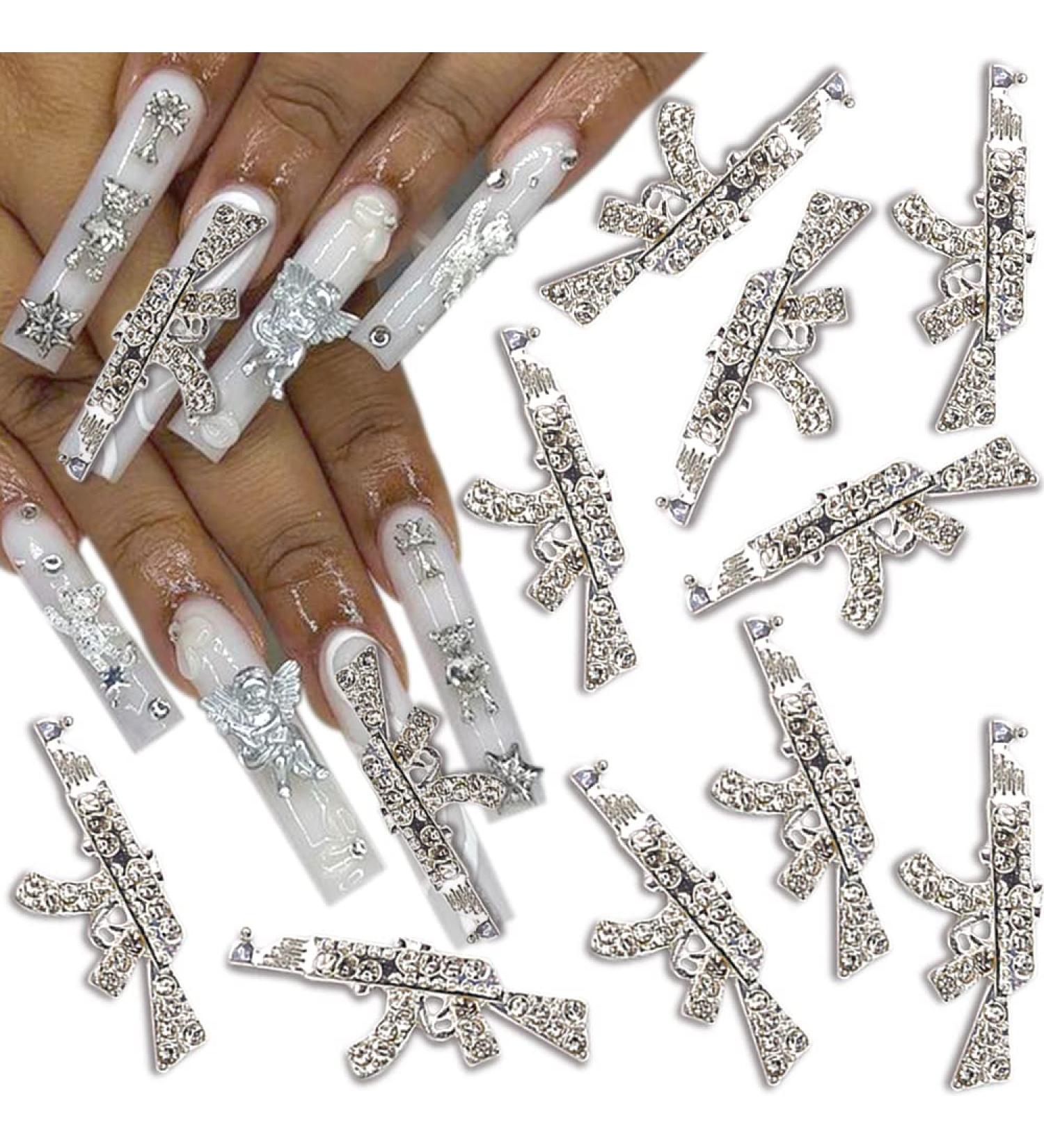 10pcs Alloy Star Nail Charms - 3D Stars Nail Gems Rhinestones for Women Nail Designs - Buy Online on GoSupps.com