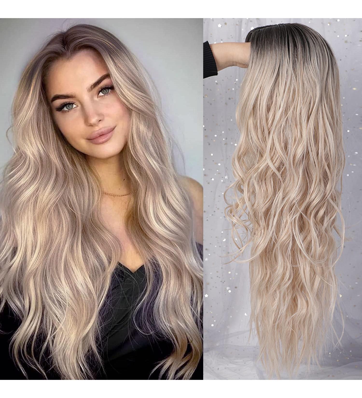 Buy Witness Blond Long Curls Wig for Women - 70 cm Natural Look - Middle Part Fashion Wig VD066 - Buy Online on GoSupps.com