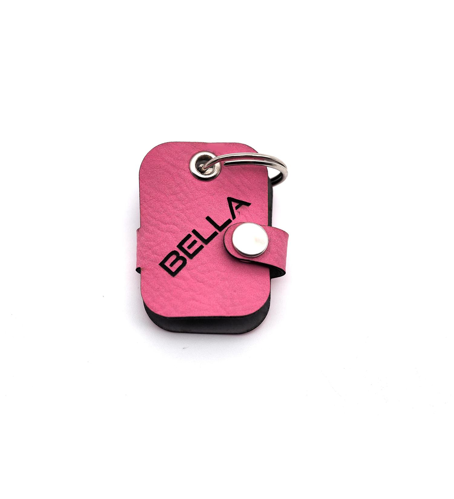 Copter Farm Dog Brand Bag | Engraved Collars for Dogs | Art & Real Leather | Custom Double-Sided Pink Rectangle - Buy Online on GoSupps.com