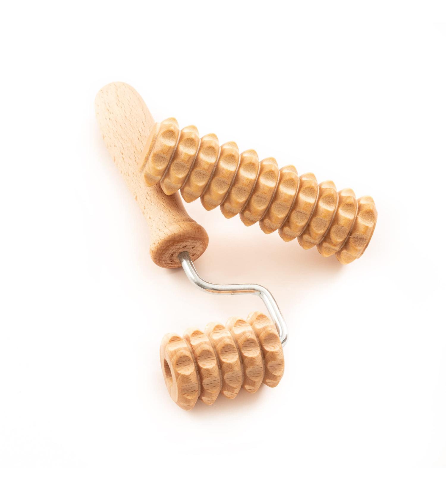 Tuuli Body and Face Roller Set - Multi-Functional Wooden Massage Tools for Muscle Tension Relief & Skin Health - 2 Piece Set A - Buy Online on GoSupps.com