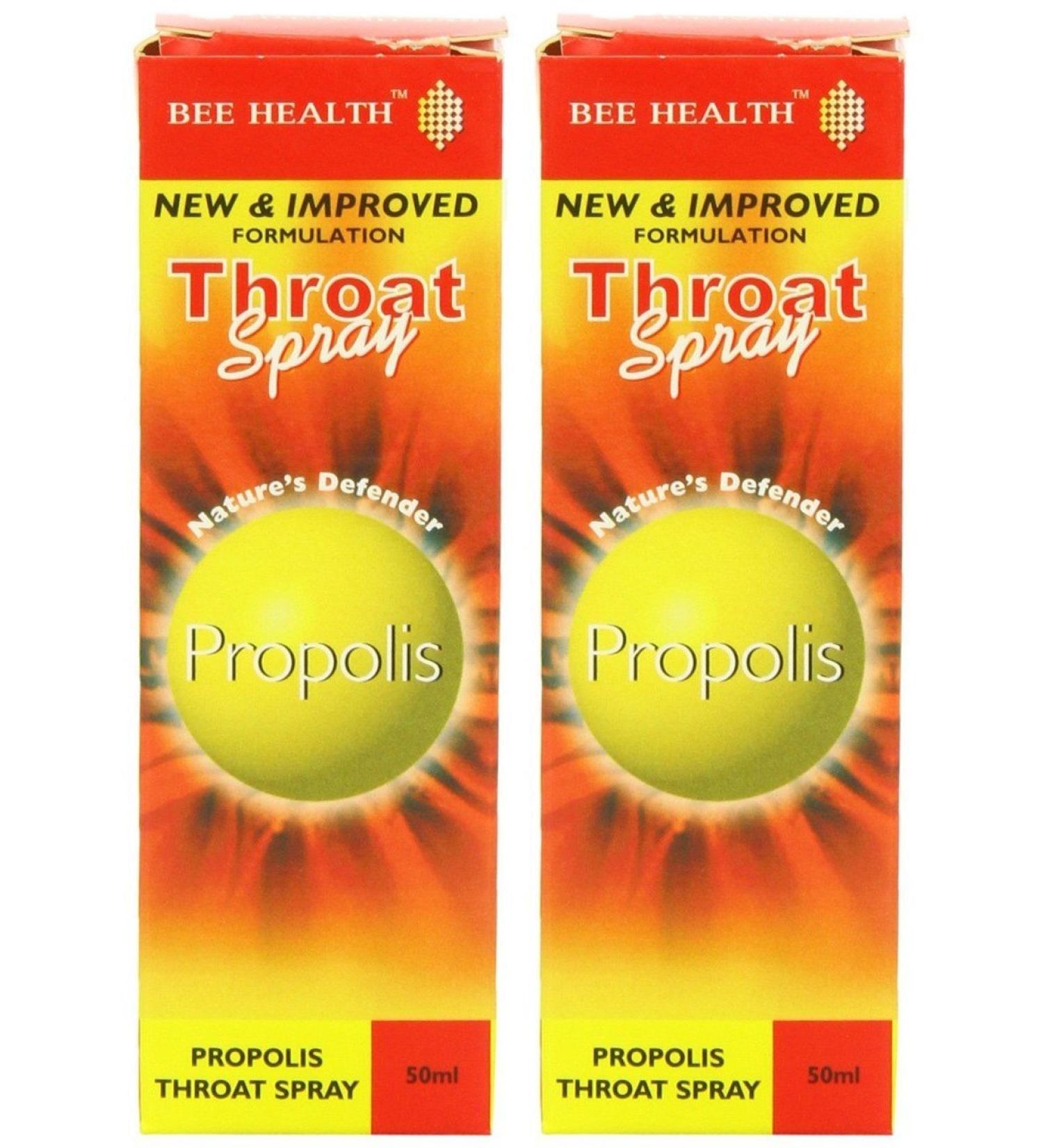 (2 Pack) - Bee Health - Propolis Throat Spray | 50ml | 2 PACK BUNDLE - Buy Online on GoSupps.com
