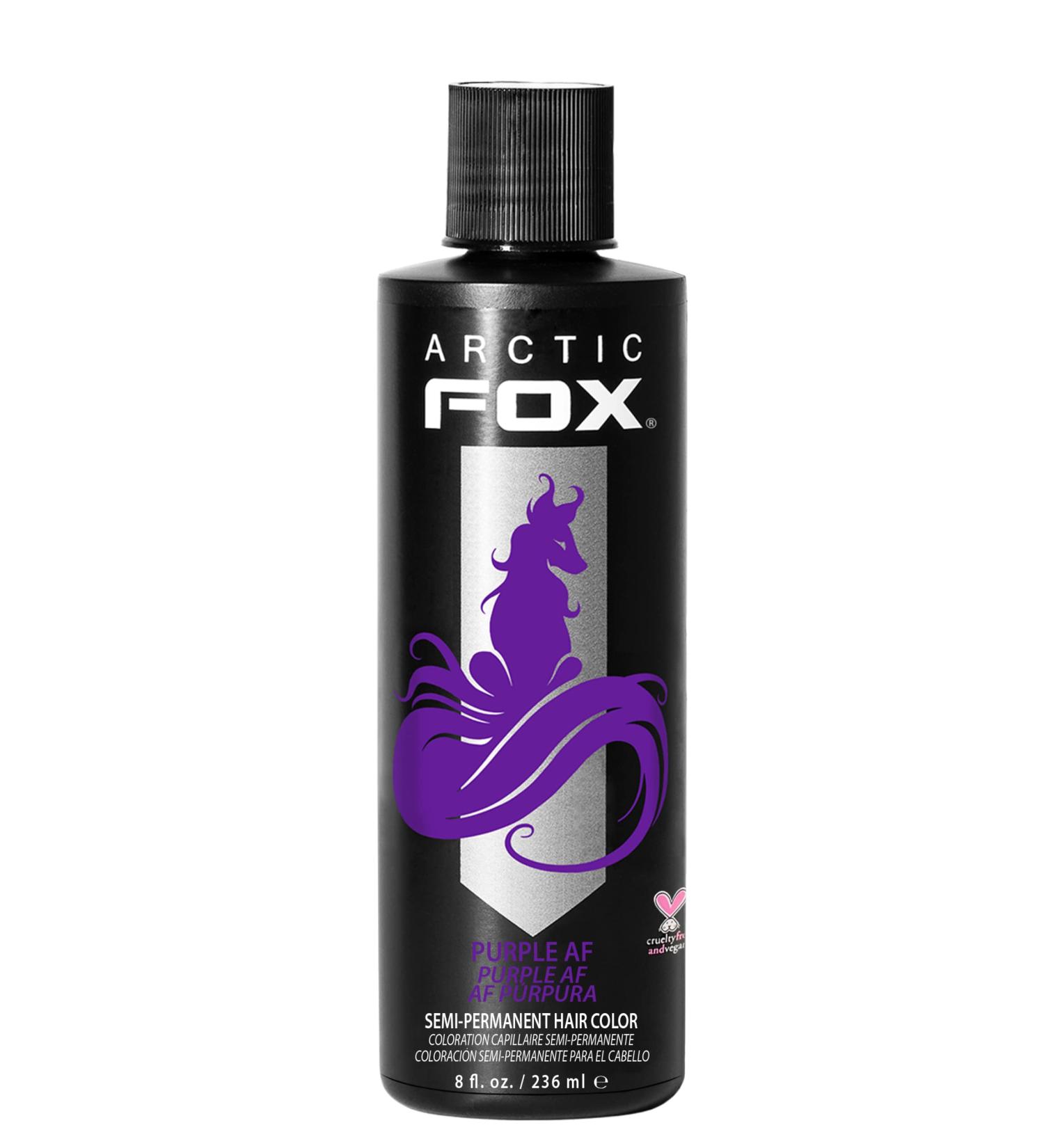 ARCTIC FOX Purple AF Vegan & Cruelty-Free Hair Color Dye - 8 Fl Oz Semi-Permanent (1 Pack) - Buy Online on GoSupps.com