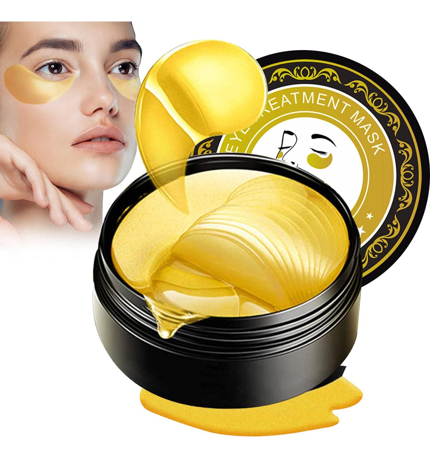 MOKYDUO 24K Gold Collagen Eye Patches for Dark Circles & Puffiness - 30 Pairs | Anti-Wrinkle, Moisturizing Eye Mask for Women - Buy Online on GoSupps.com