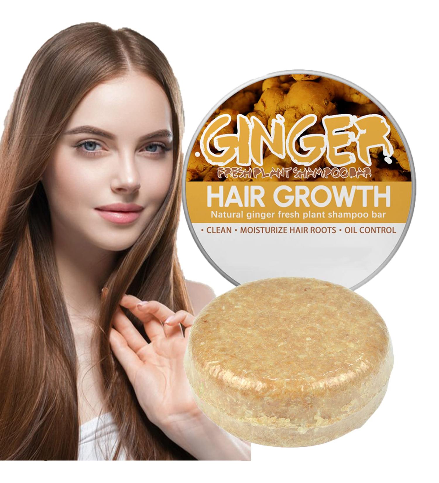 Ginger Shampoo Soap Hair Regrowth Shampoo Bar Anti Hair Loss Solid Shampoo Soap Repair Damaged Hair and Promote Hair Growth - Buy Online on GoSupps.com