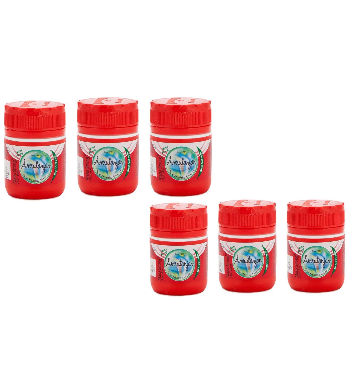 Pack of 6 - Amrutanjan Pain Balm Red - 8g