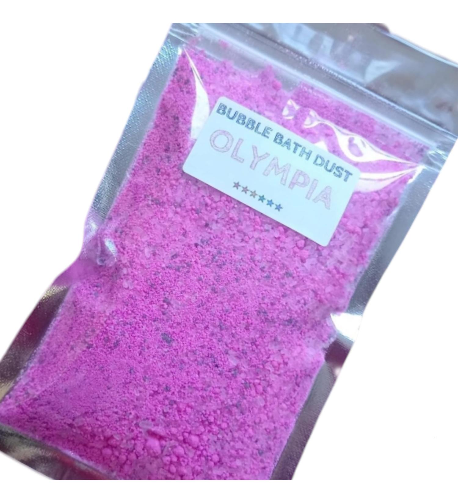 Handmade Bubble Bath Dust - Various Scents (Bath Bomb Dust with Lasting Bubbles) Contains Epsom Salts (Olympia*)